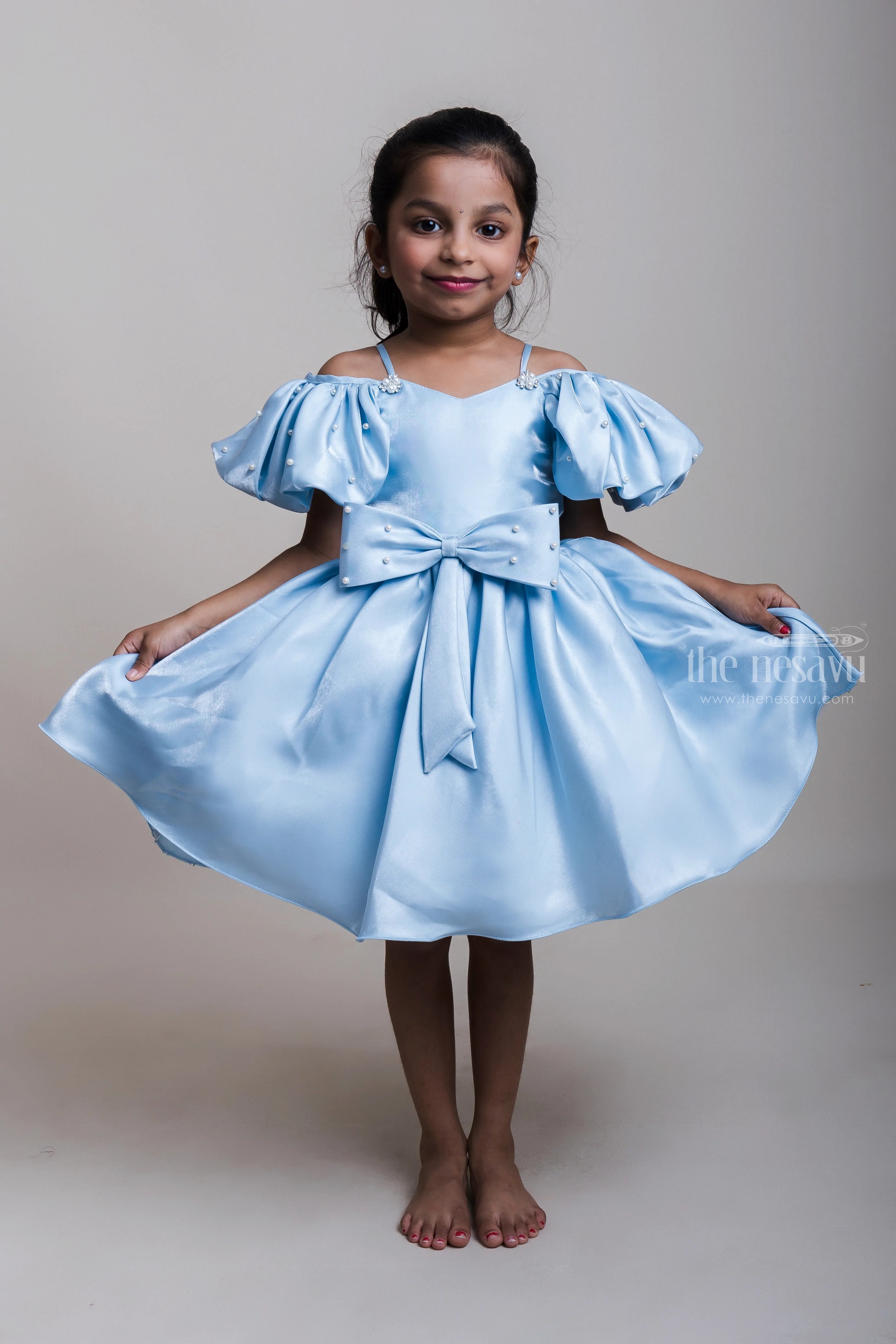 2023 Korean Princess Denim Baby Blue Dress For Baby Girls Cute Long Sleeve  A Line Style, Loose Fit Vestidos For Kids From Henryk, $20.9 | DHgate.Com