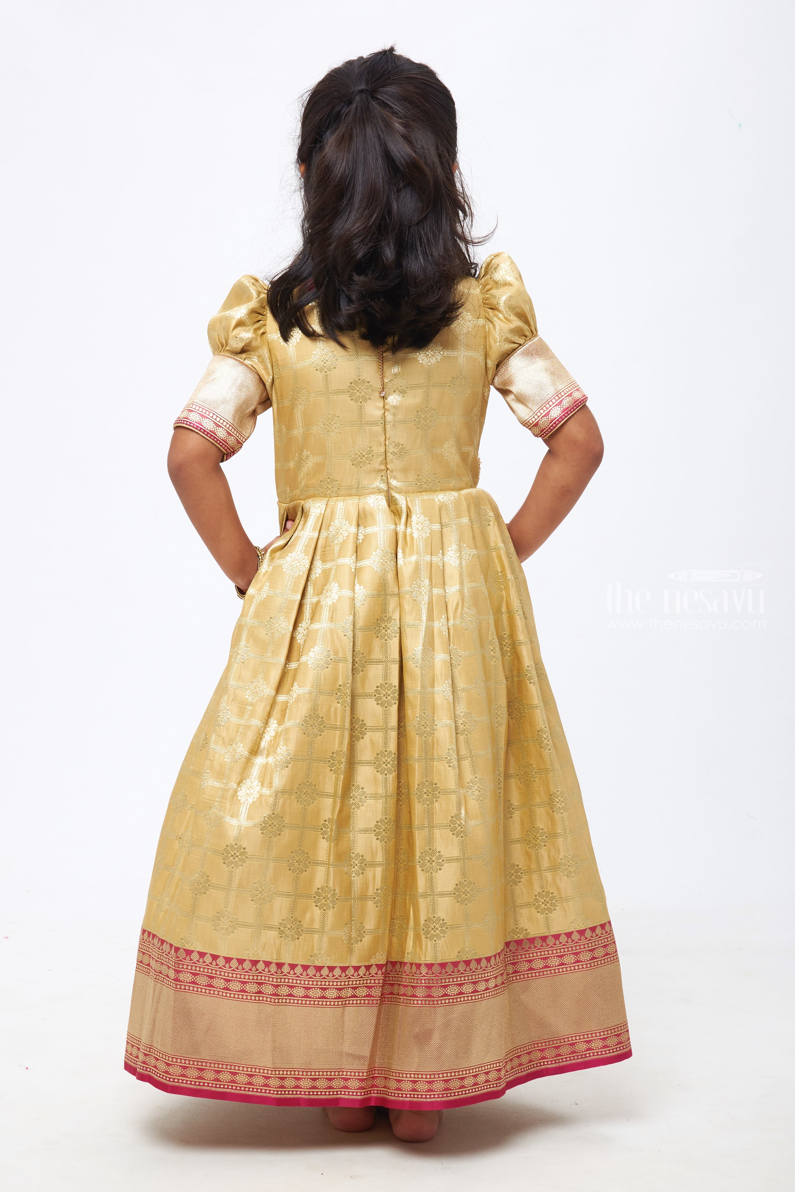 Pattu long gowns outlet online shopping