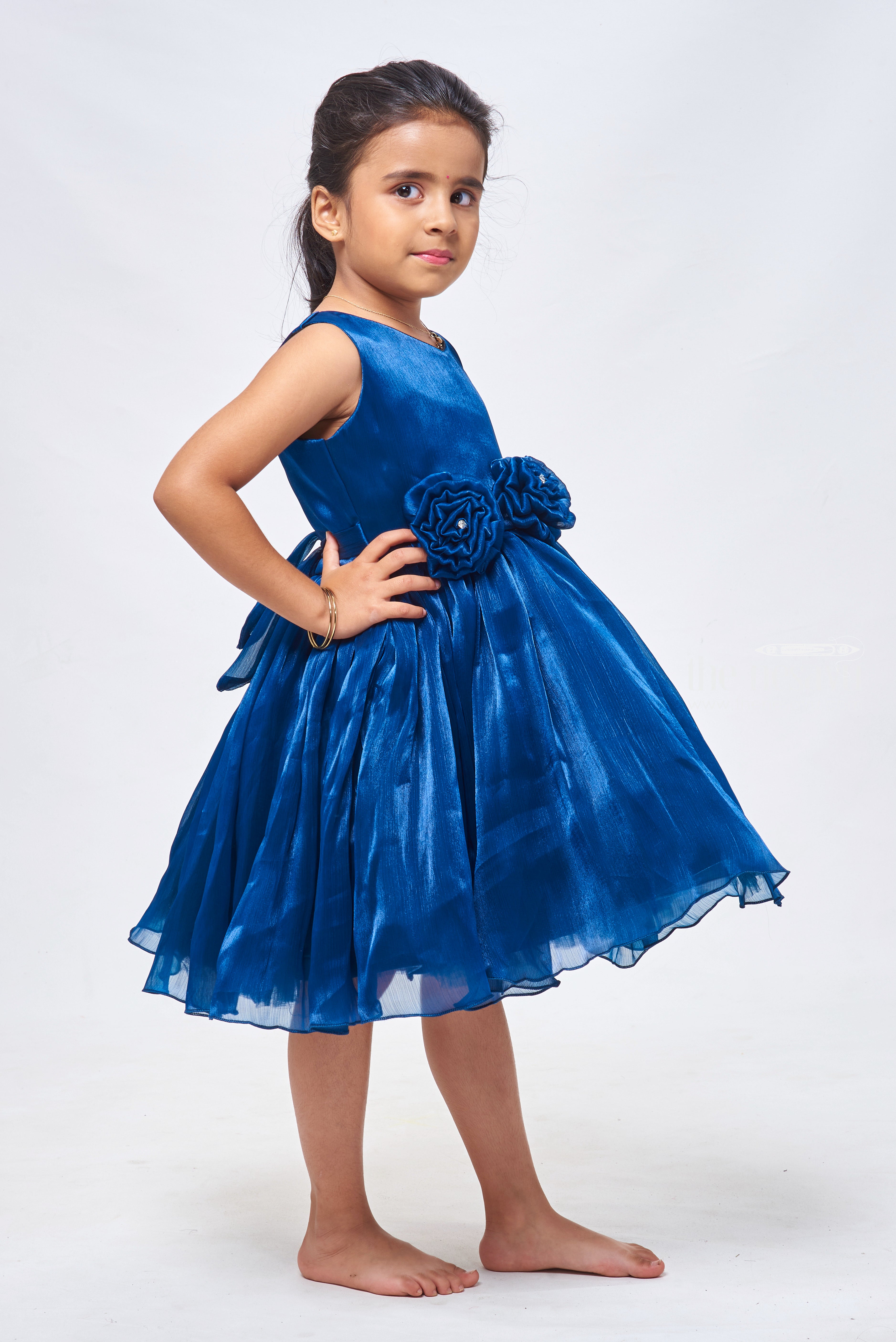 Stunning Dark Blue Royal Blue Childrens Dress With Bow Ball Gown, Open  Back, Long Sleeves, And Beauty Boosting Design Perfect For Pageants,  Parties, Birthdays, Or Special Occasions From Newdeve, $66.15 | DHgate.Com