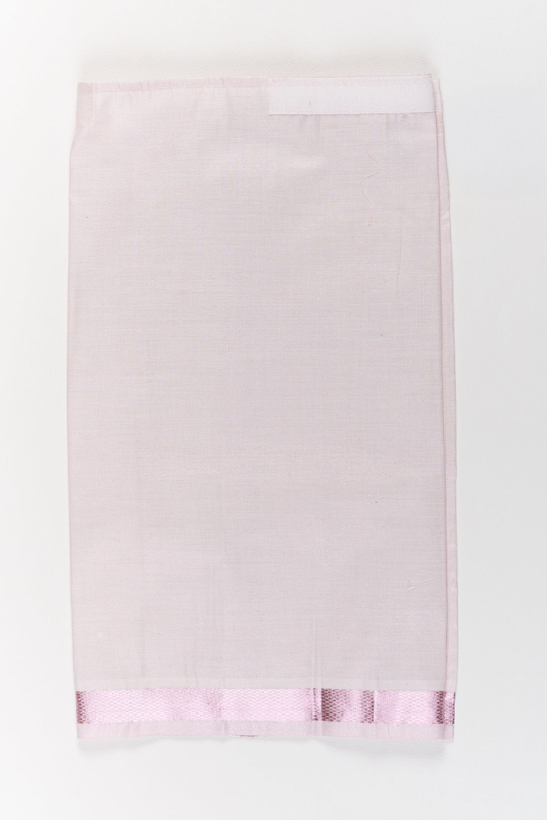 The Nesavu Boys Vesti Boys Silk Vesti with Light Pink Zari Border for Traditional Ceremonies Nesavu Nesavu Boys Silk Vesti Light Pink Zari Border Adi Traditional Ceremonies Festivals