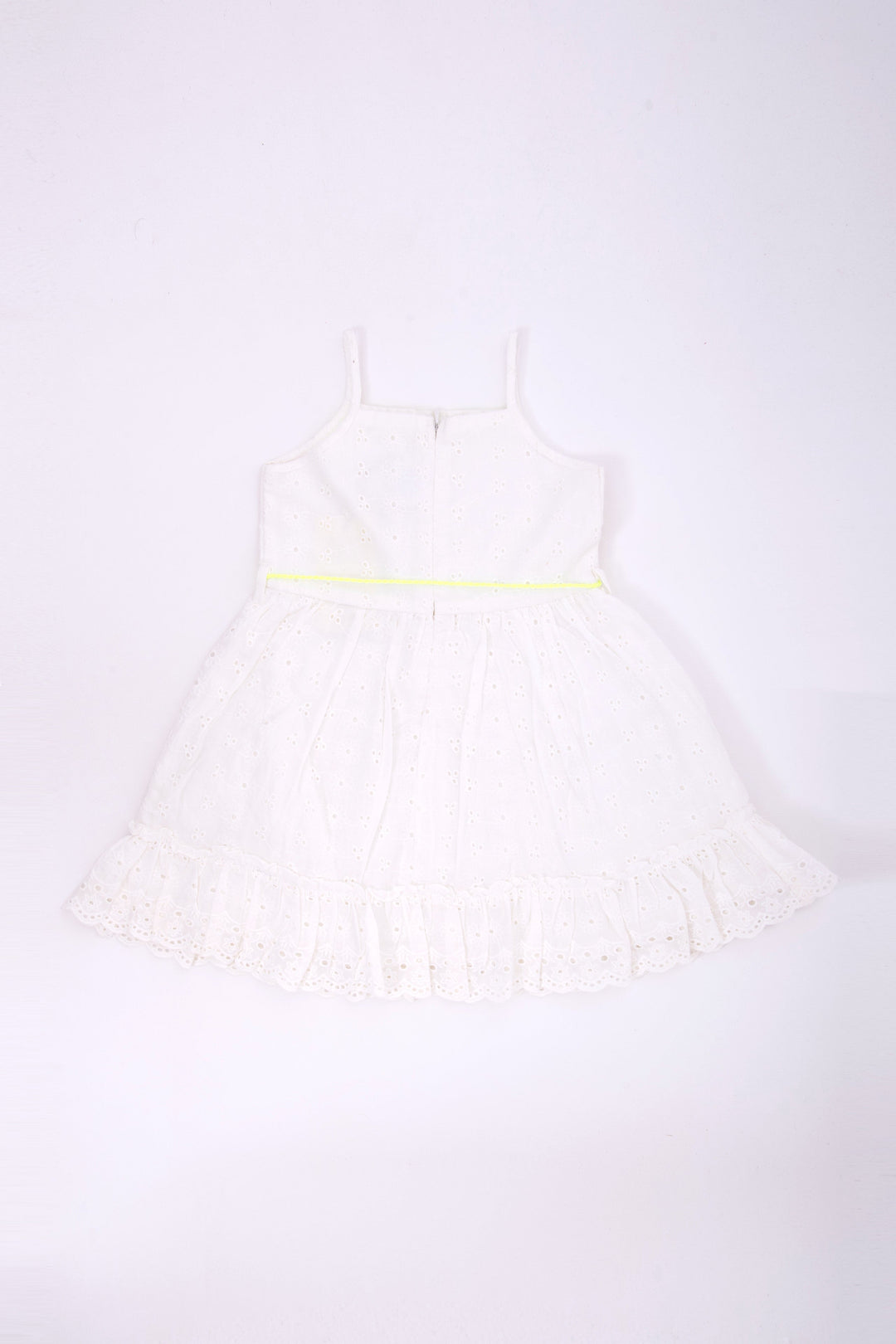 The Nesavu Baby Cotton Frocks Charming Short Organza Dress - Sleeveless Neon Embroidery Baby Frock Nesavu Charming Short Organza Dress - Nesavu | Neon Embroidery Baby Frock