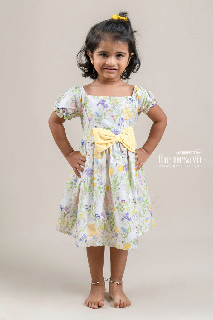 Buy Cute Beautiful, Designer, White Satin Frock With Net Flower Border  Side-poncho Style, for Little Girls Online in India - Etsy