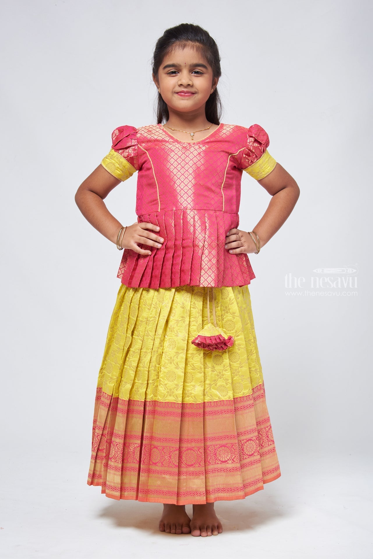 Latest Designer Kids Pattu Lehenga Collections|Pattu Langa Blouse Designs| Pattu Pavadai Designs. - YouTube