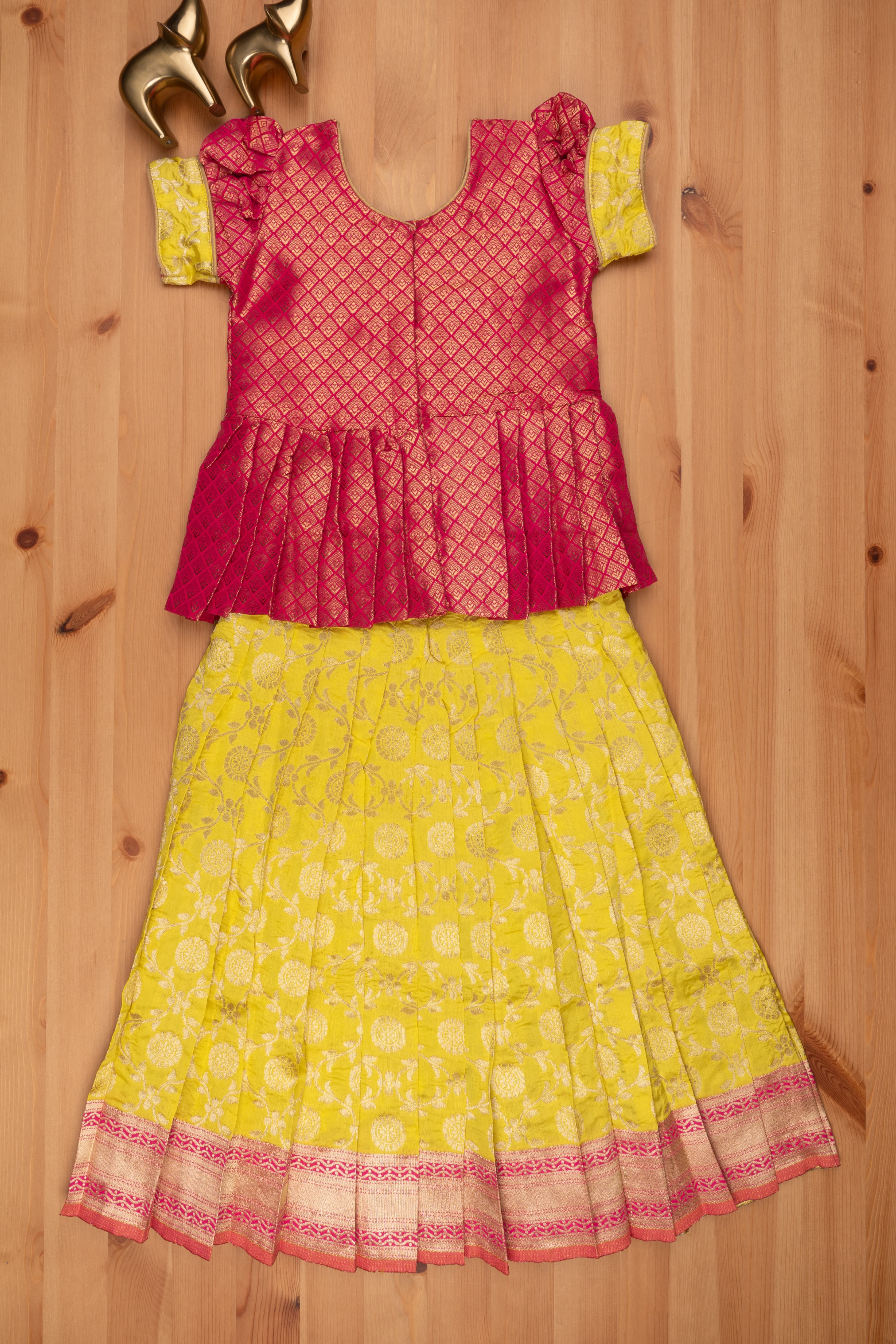 Banaras Silk Pattu Pavadai Pattu Pavadai Sattai Designs The