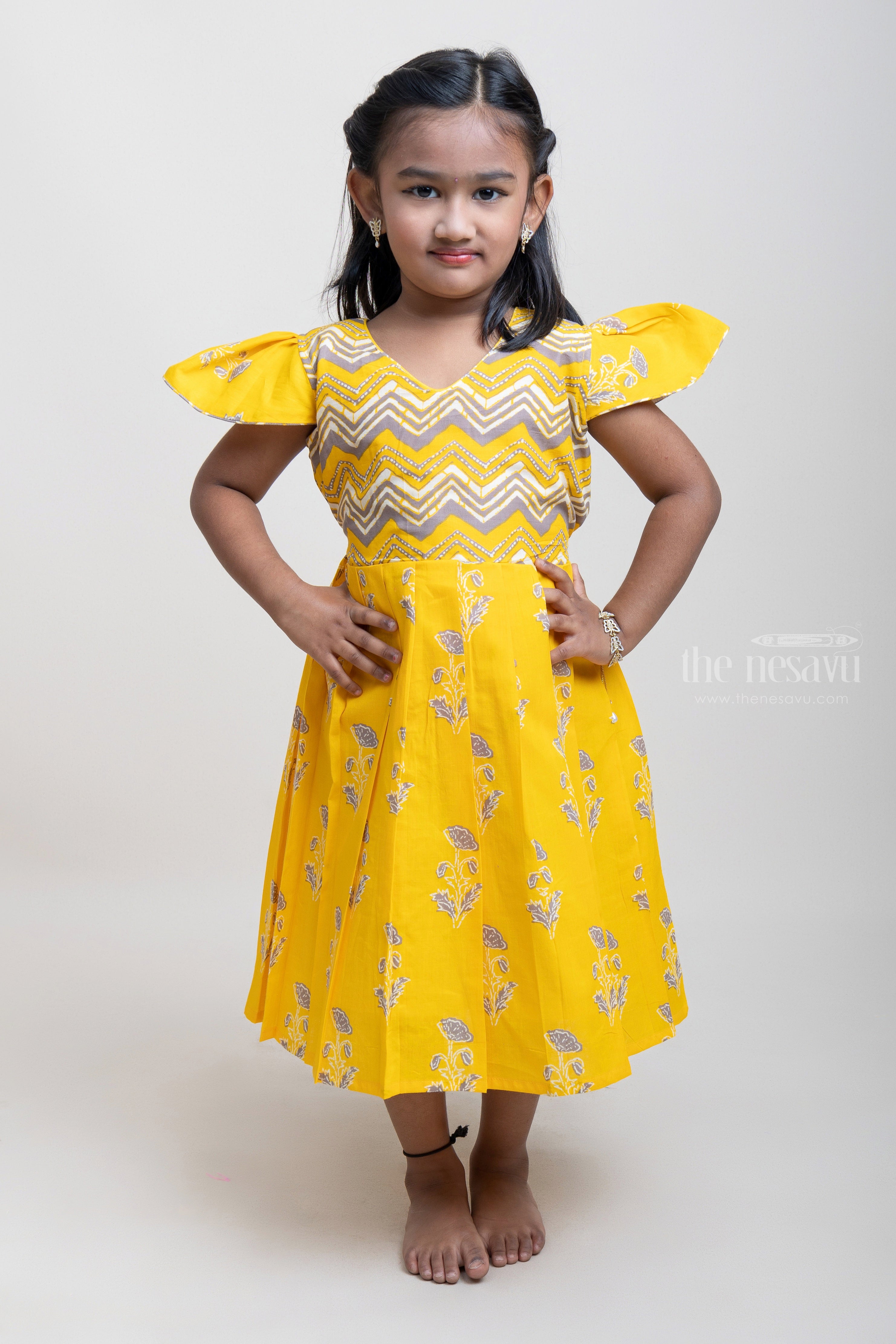 Yellow frocks hot sale for girls