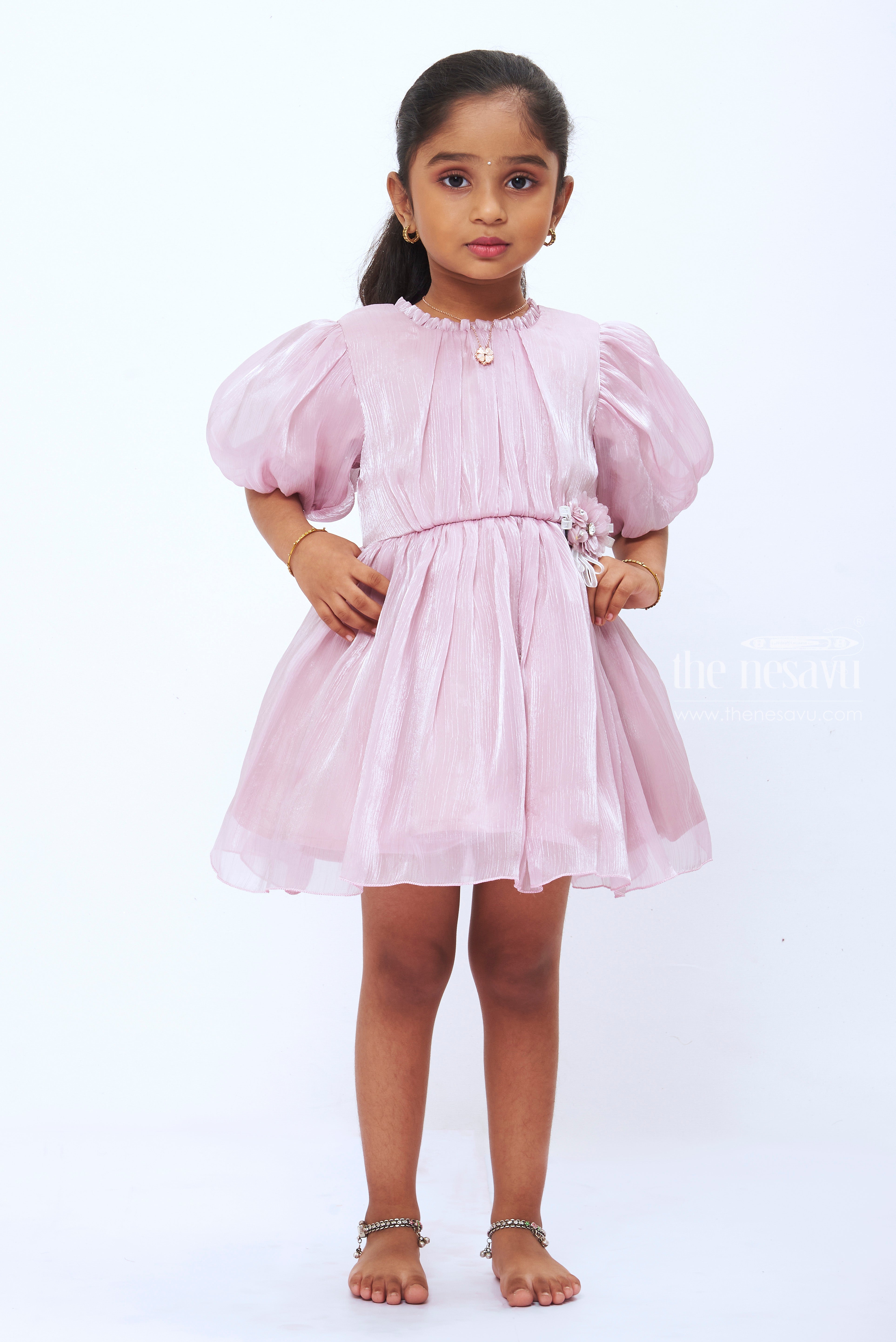 First Birthday Baby Girl Lavender Party Dress One-year Frocks Online