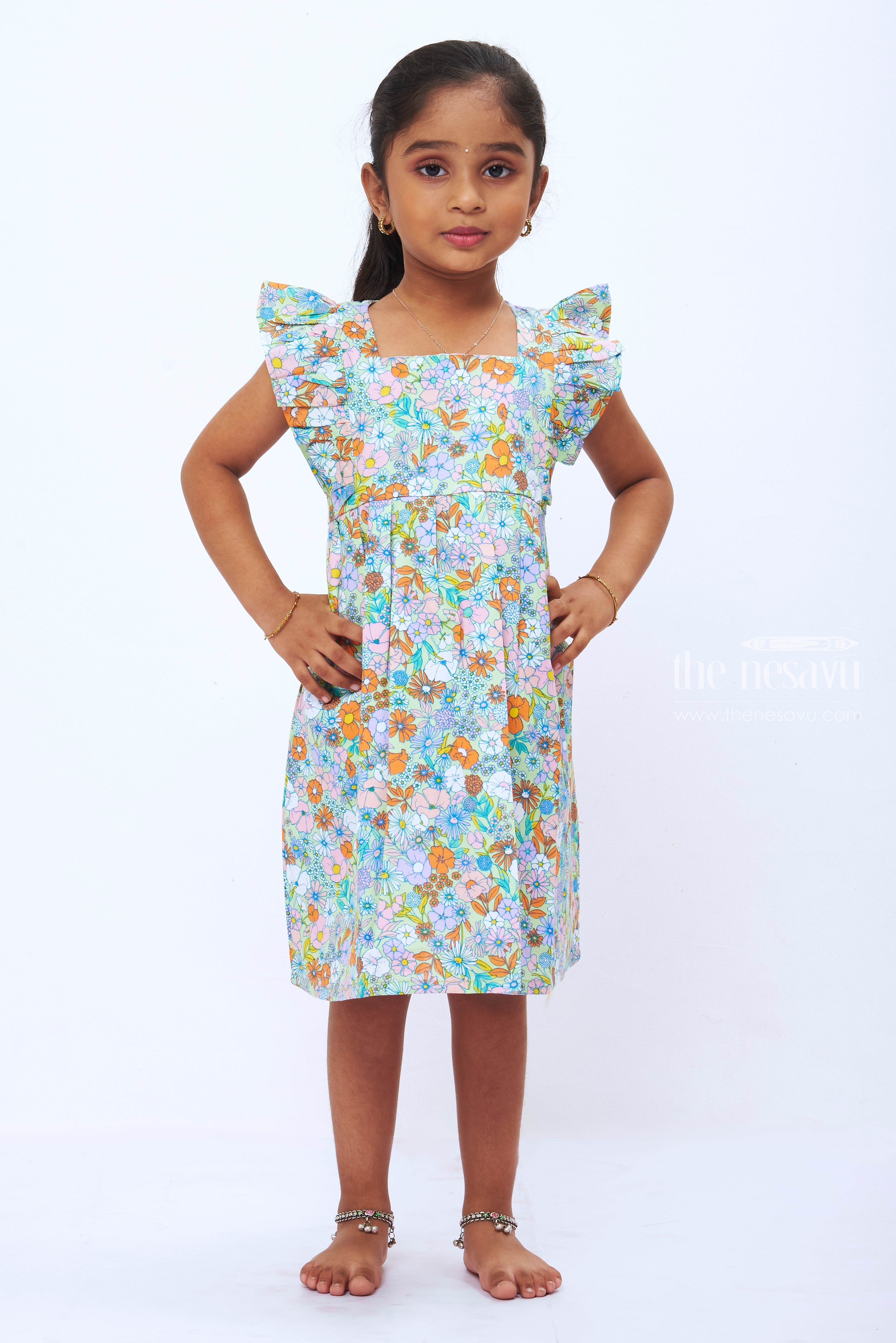 Cotton frock for 7 year clearance girl