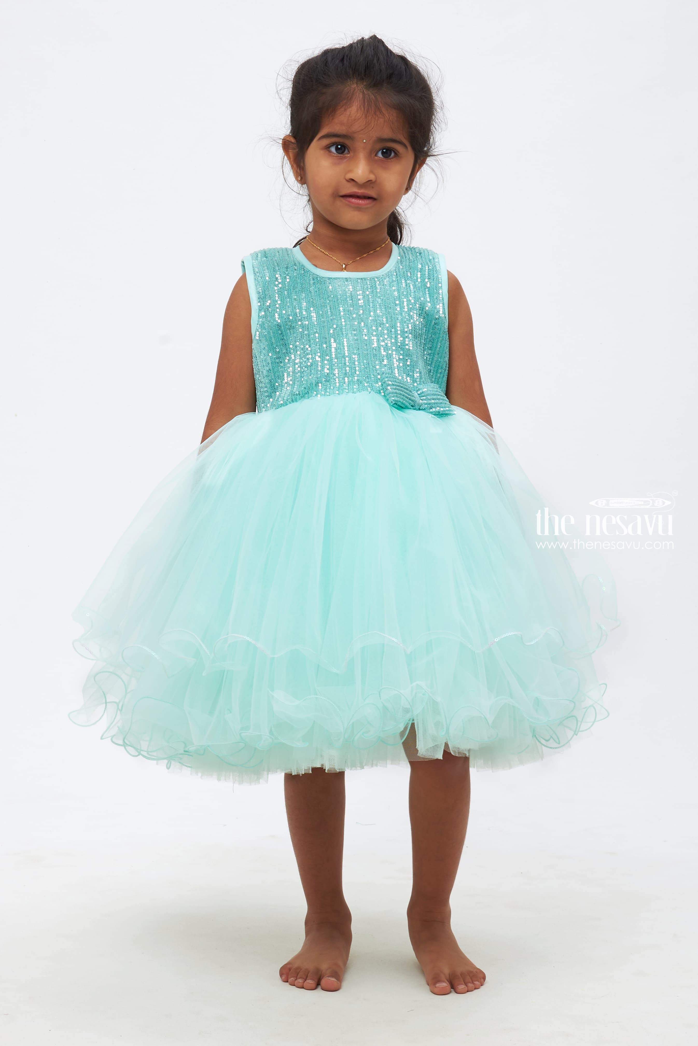 Ripening Baby-Girl's Sequin/Net Infant Birthday Wedding Kids Dresses  Princess Gown_3-4Years : Amazon.in: Fashion