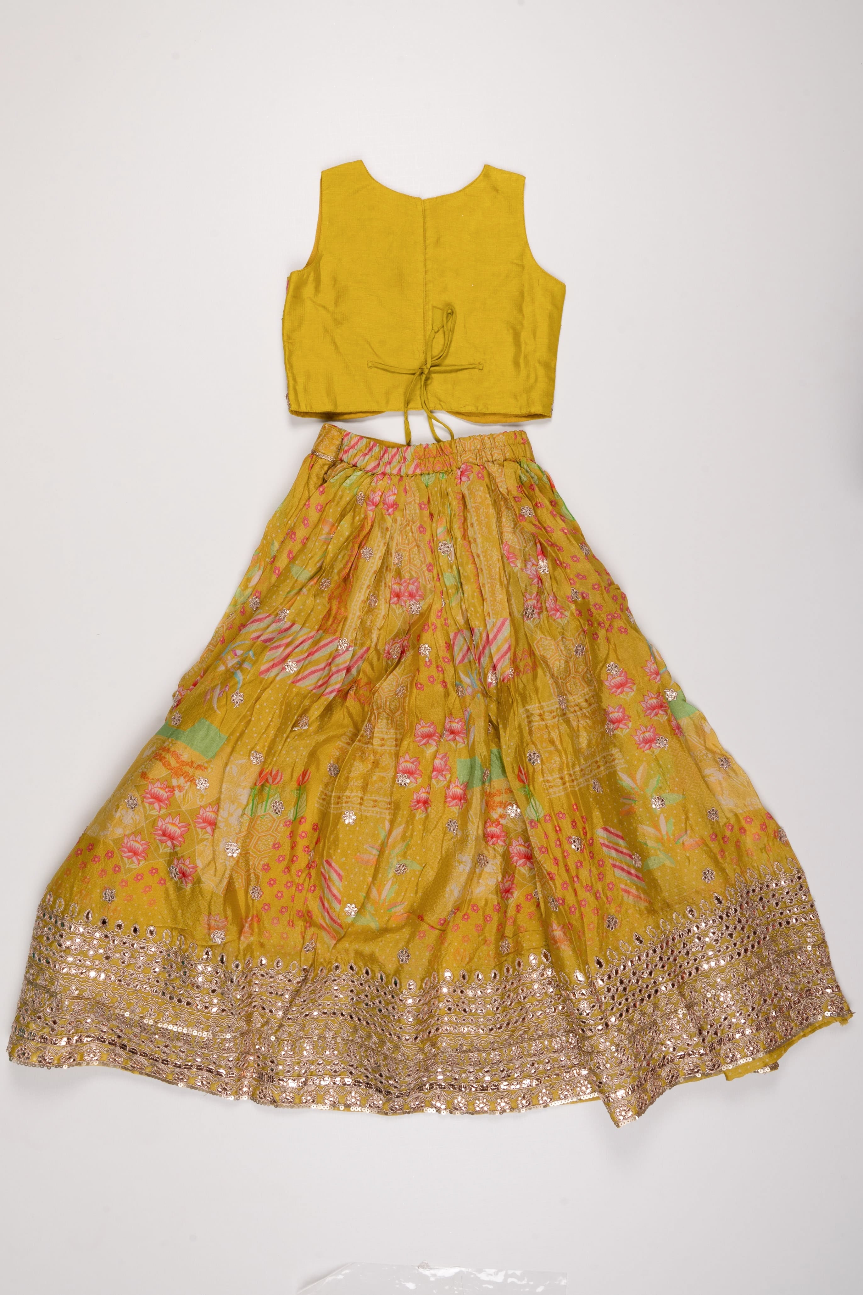 YELLOW PINK GOLD ZARDOZI LEHENGA – Shyam Narayan Prasad