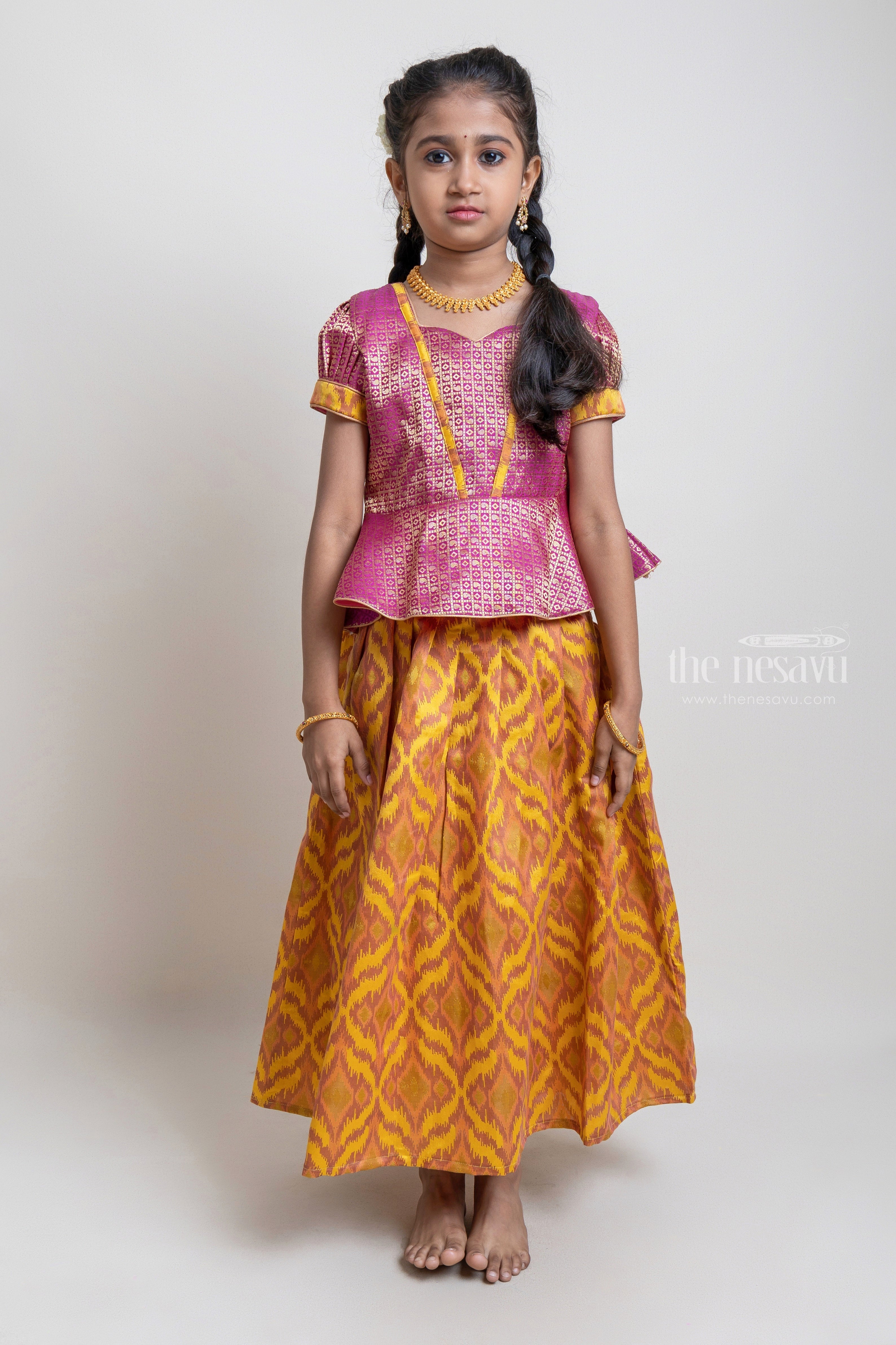 Traditional Wear For Girls Latest Pattu Pavadai The Nesavu The Nesavu