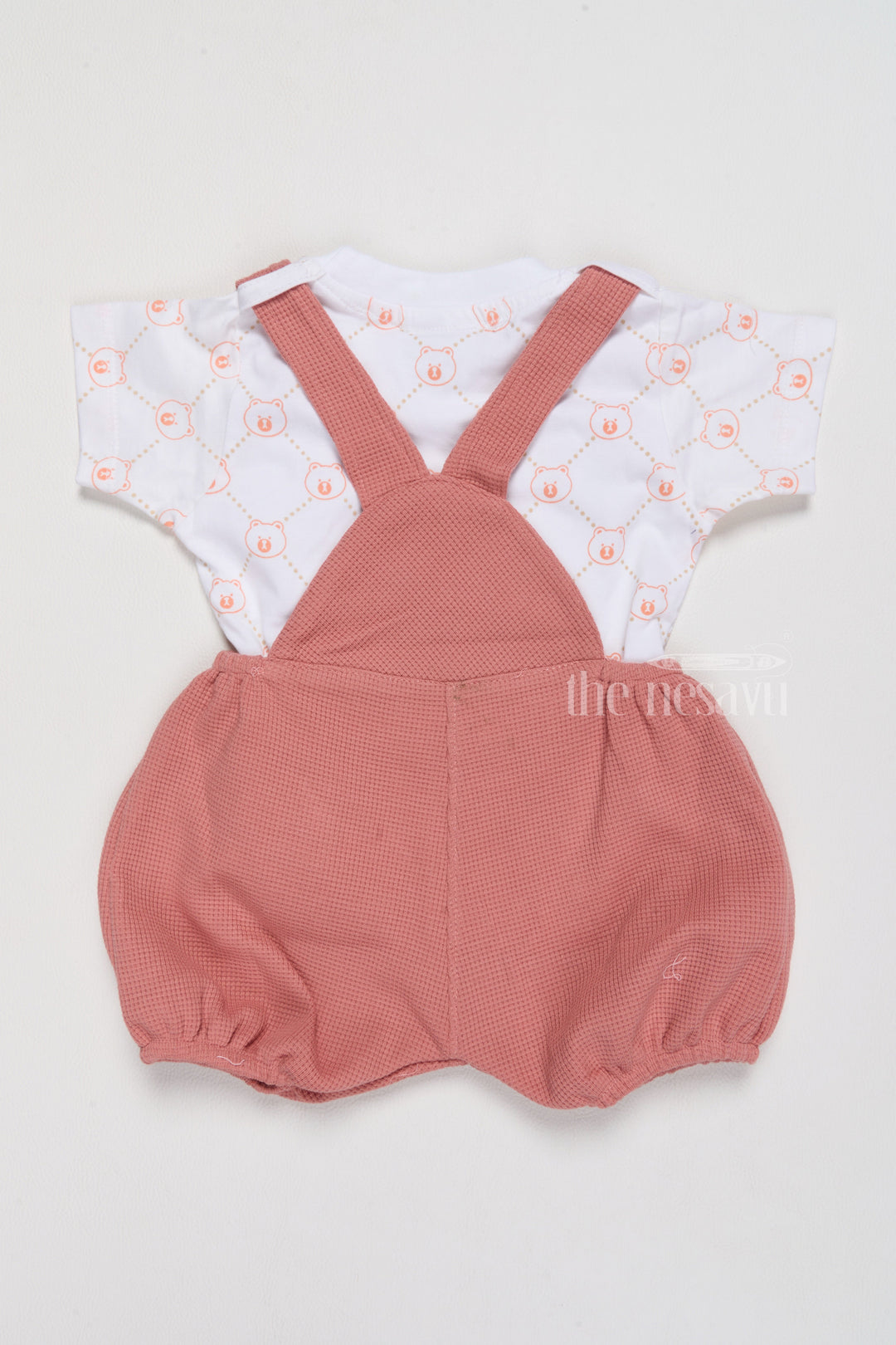 The Nesavu Baby Casual Sets Infant Birthday Dress with Bunny Applique and Pink Suspender Bloomers Nesavu Nesavu Infant Birthday Dress Bunny Applique Pink Suspender Bloomers