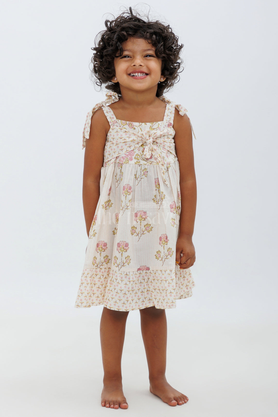 The Nesavu Girls Cotton Frock Jaipur Cotton Print Sleeveless Summer Frock Nesavu Sleeveless Summer Frock in Jaipur Cotton Print for Girls