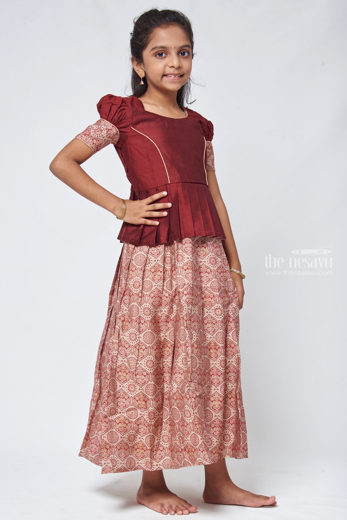 New model Pattu Pavadai Silk Blouse for Girls The Nesavu The Nesavu