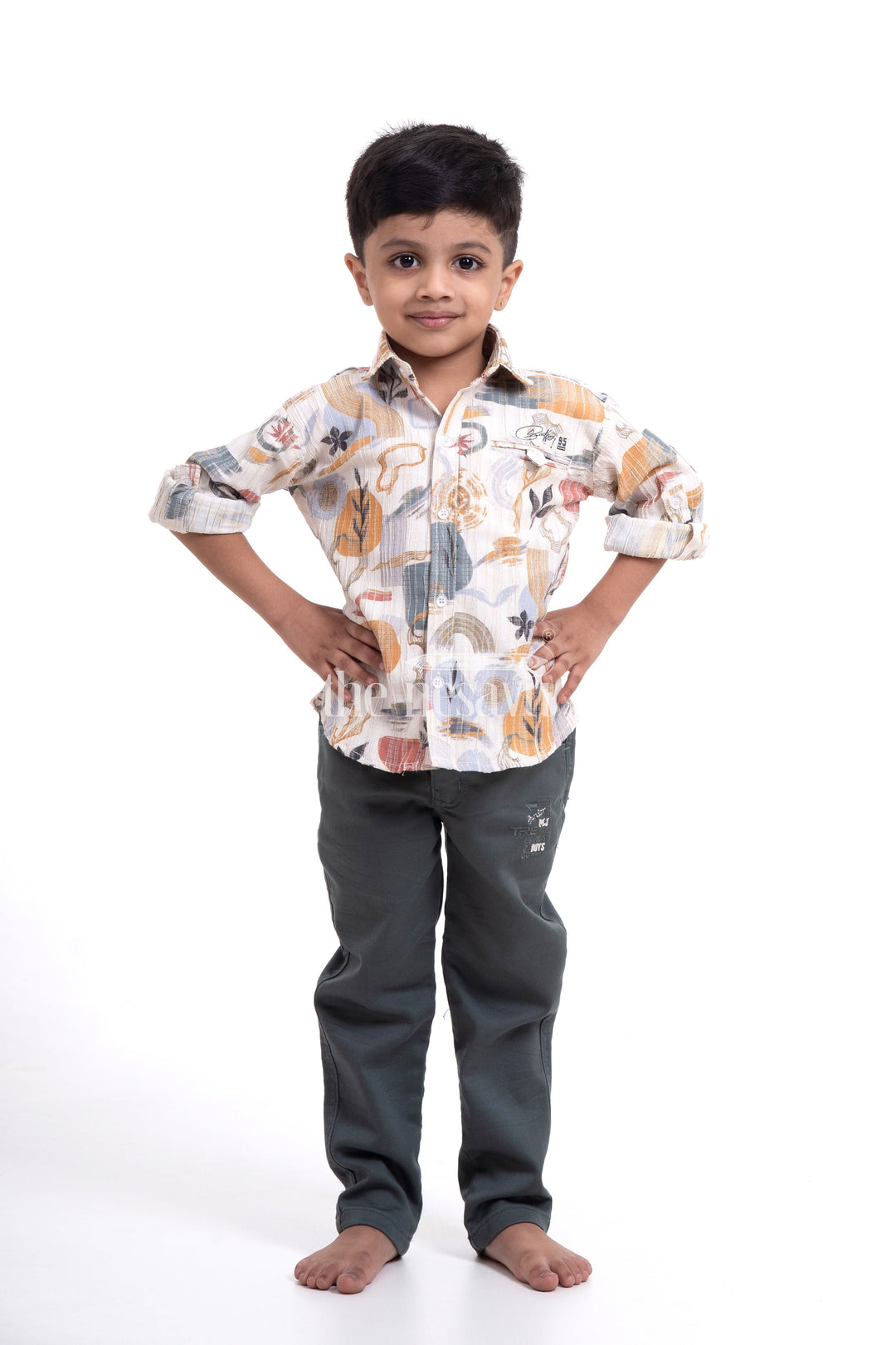 The Nesavu Boys Jacket Sets Modern Stylish Pant Shirt for Kids - Designer Full Sleeve Shirt with Cotton Pant Nesavu 18 (2Y) / multicolor BCS062A-18