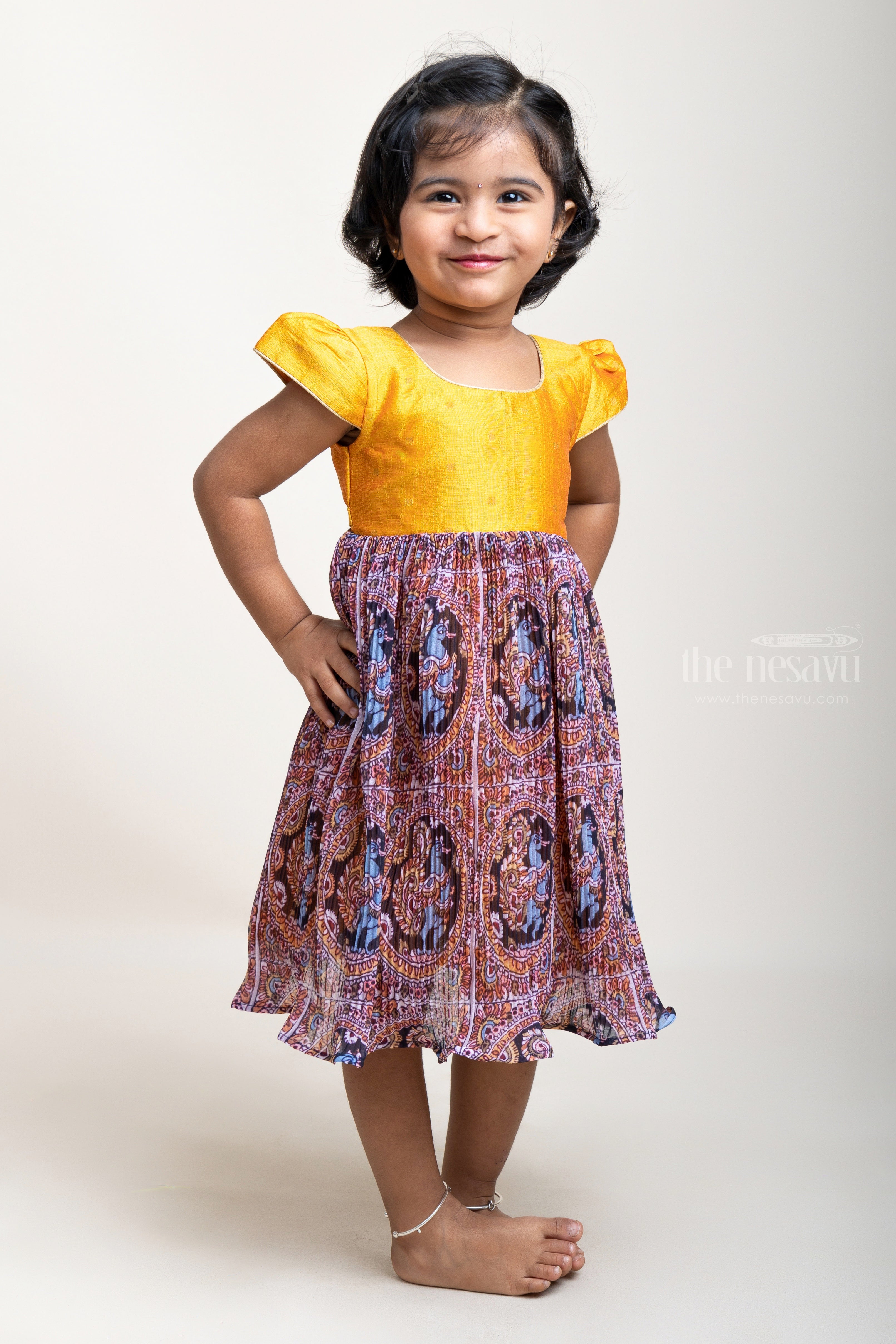 Sathiyas Akash Baby Girls 100 Hosiery Cotton Fancy Dresses Set of 5   neighbourjoy