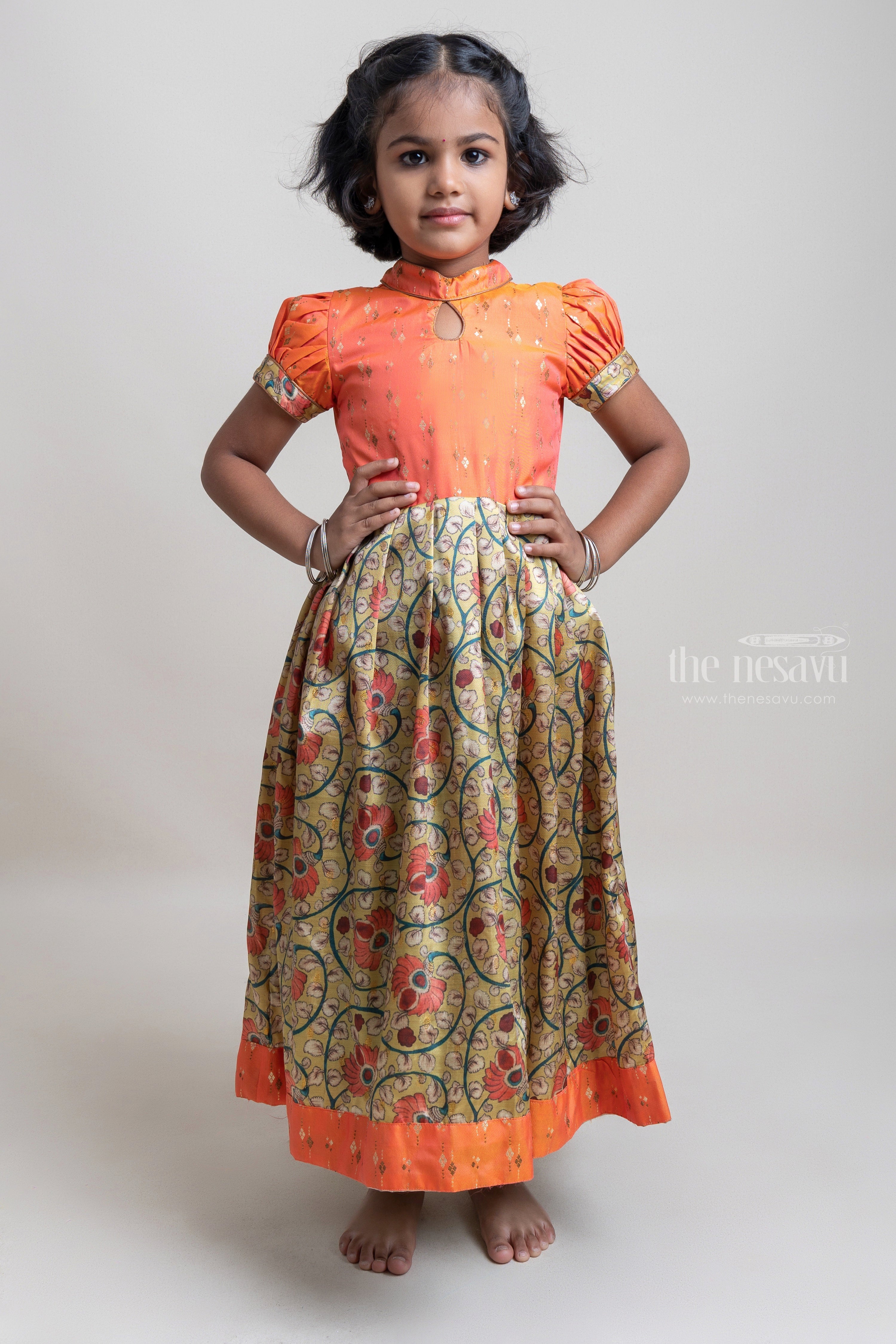 Ethnic Anarkali dresses for baby girls online | Festive wear Dresses | The  Nesavu – The Nesavu