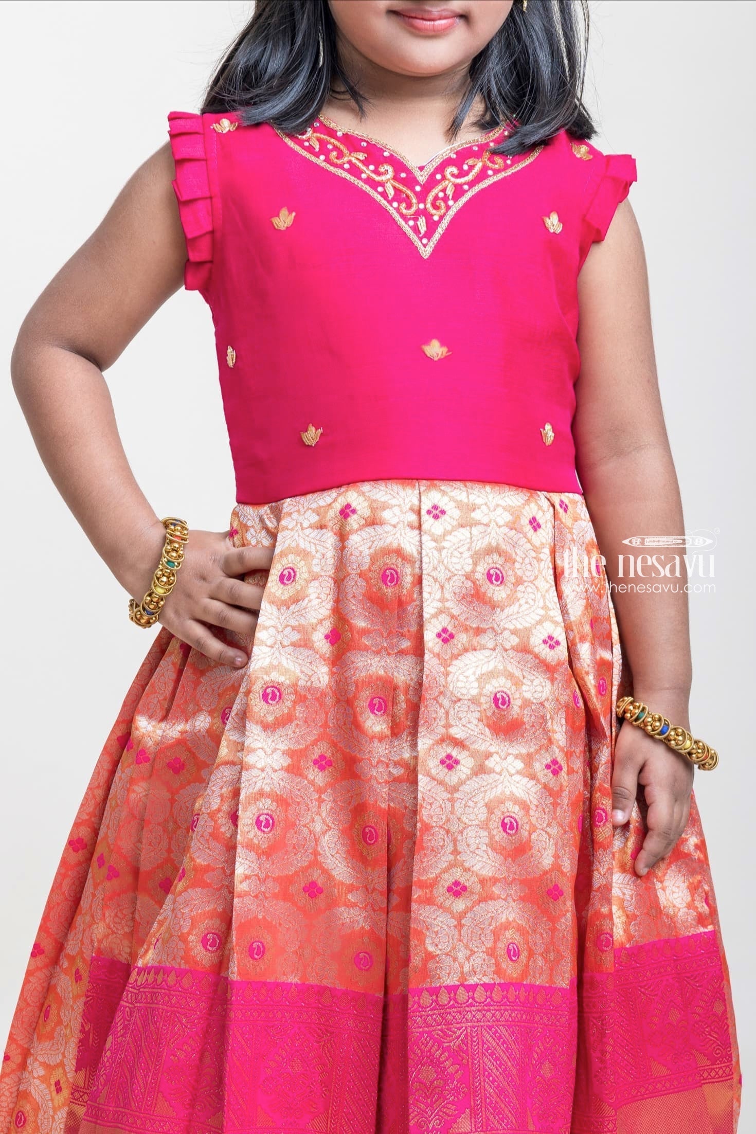 Kalamkari Pattu Dress | Indian Ethnic Grand dress/Gown – siyarasfashionhouse