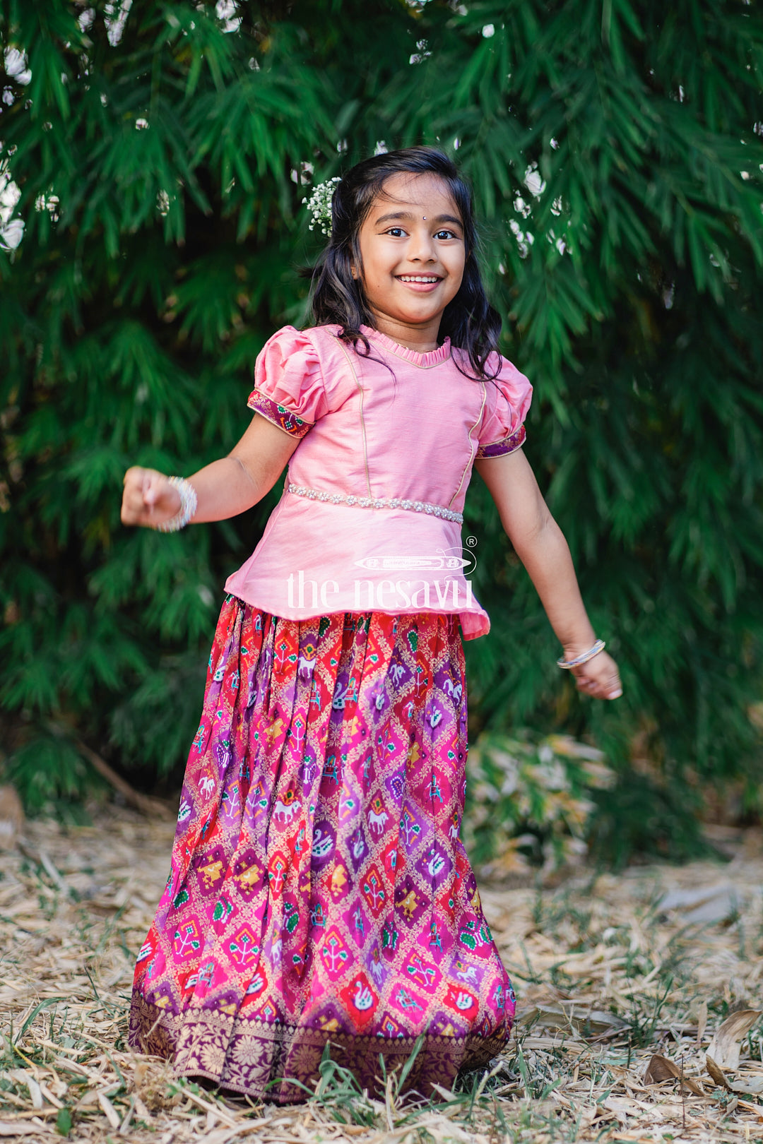 Nesavu Designer Kids Pattu Pavadai Lehenga Half Saree Langa Voni The Nesavu