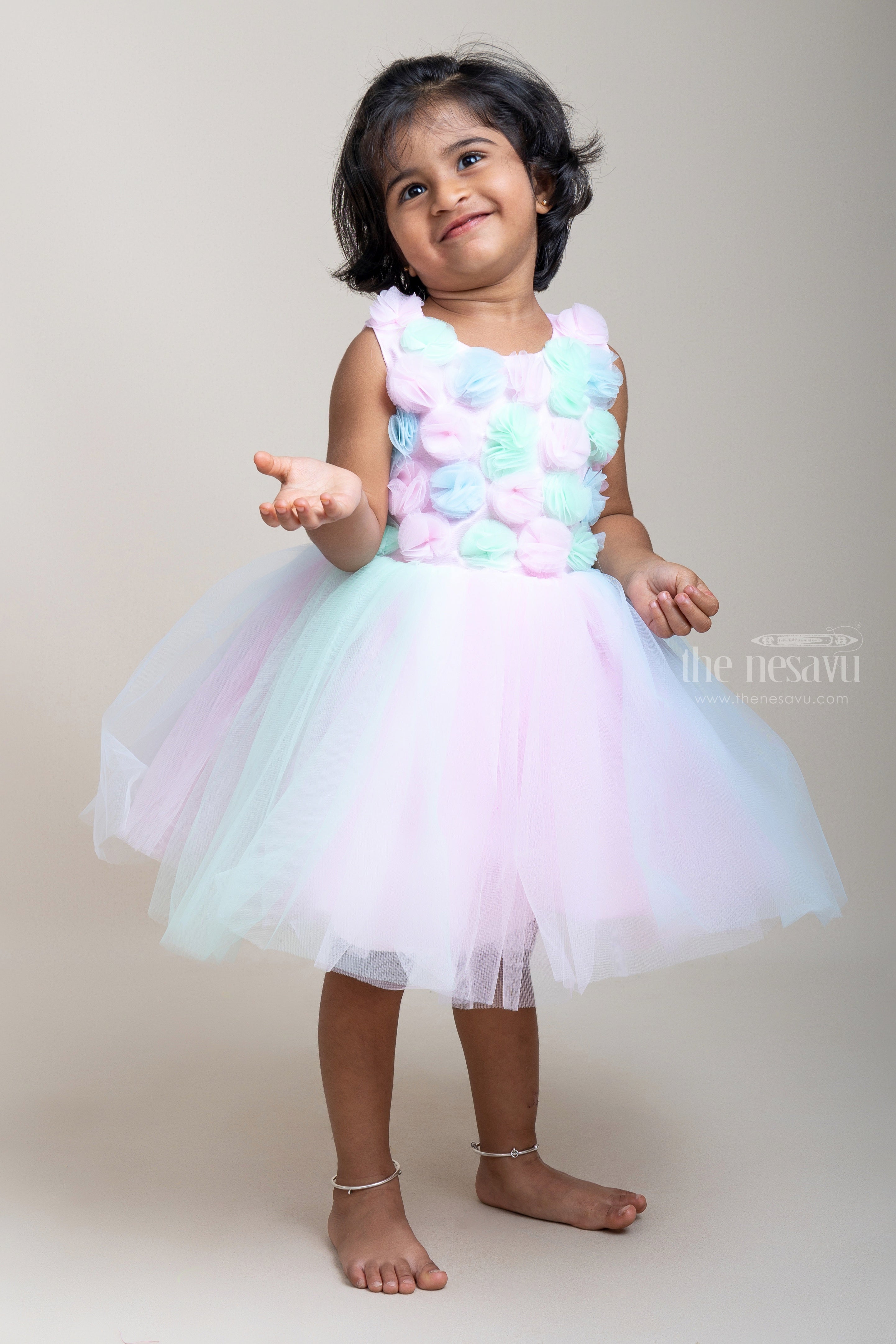 Neck Yoke Ballerina Style Net Frock | BIRTHDAY BASH | F2113 – SANA'S