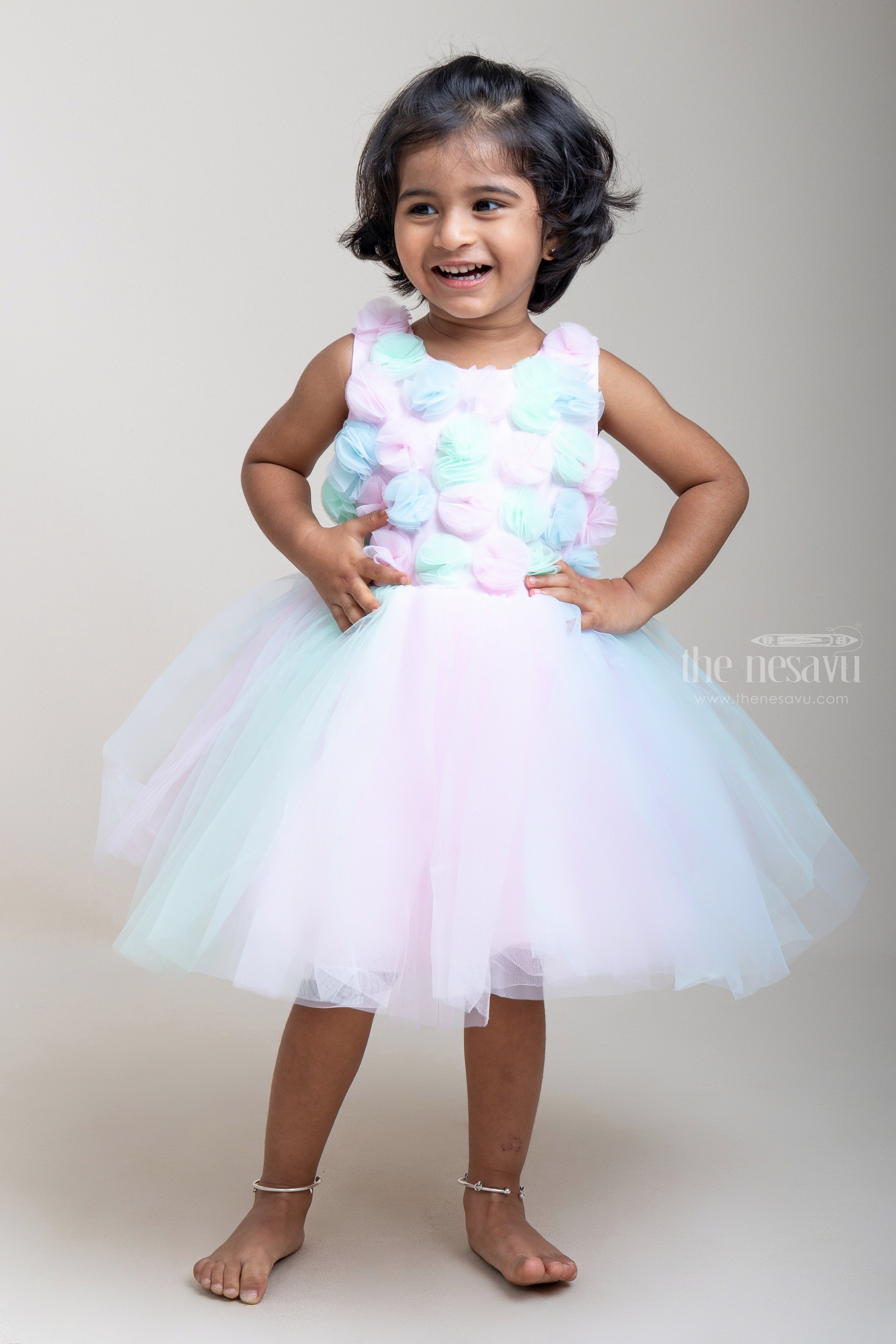 Baby Pink & White Net Frock – Clothing Inn – Baby Boutique