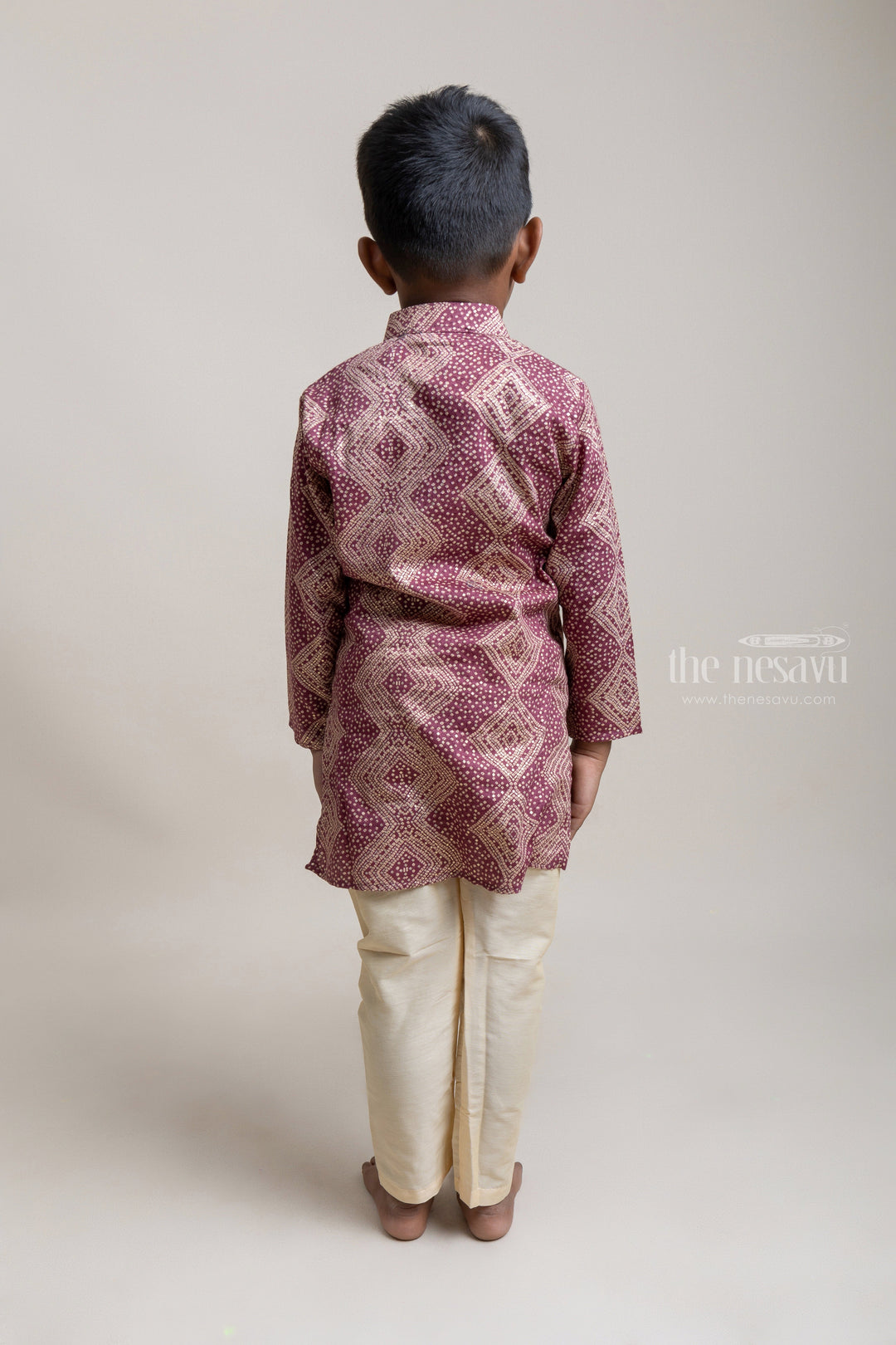 The Nesavu Boys Kurtha Set Pretty Olive Green Sequin Embroidery Ethnic Kurta For Boys Nesavu Ethnic Kurta Set For Boys | Trendy Boys Collection | The Nesavu