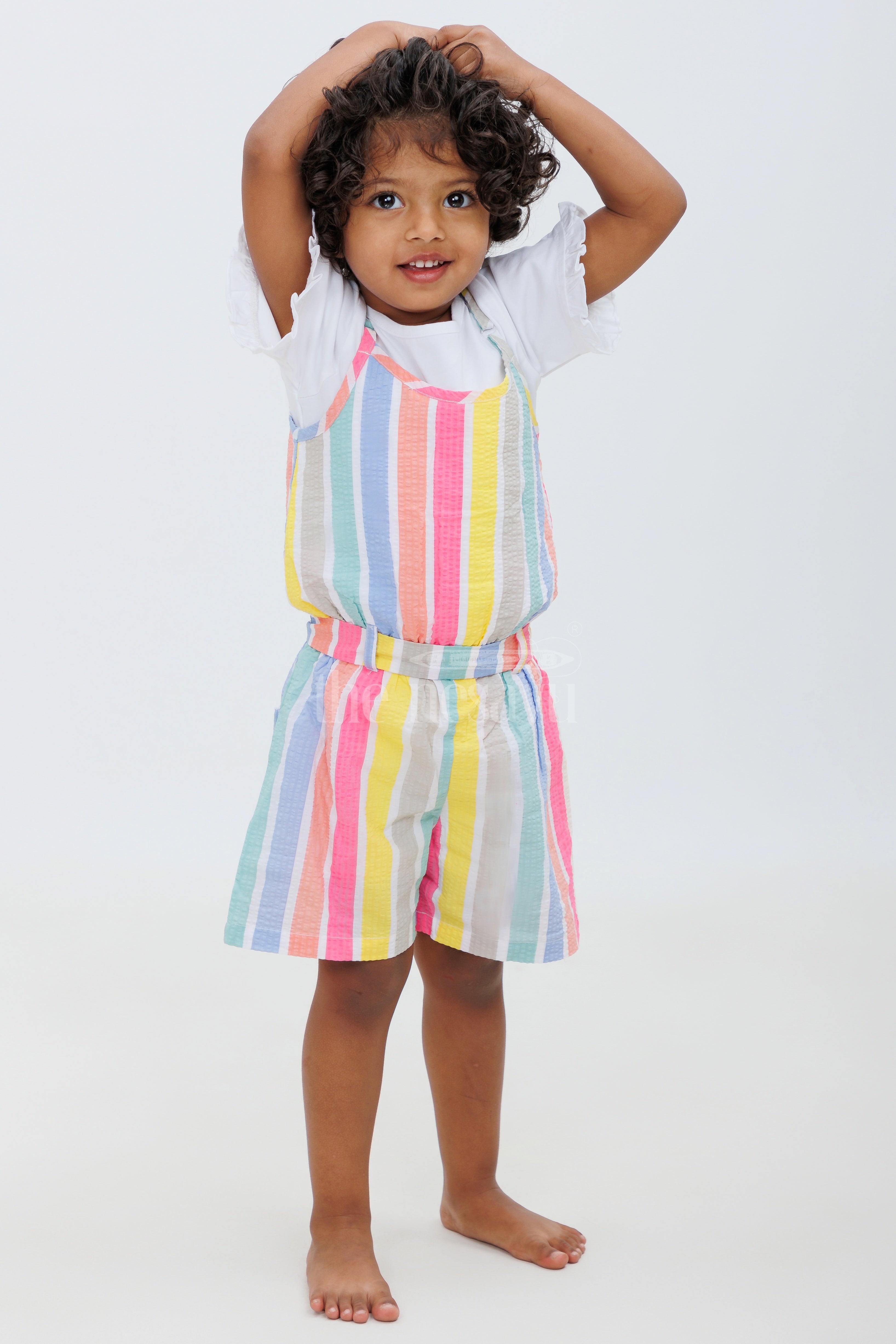 Rainbow Multicolor Baby Dress Set for Girls Nesavu The Nesavu