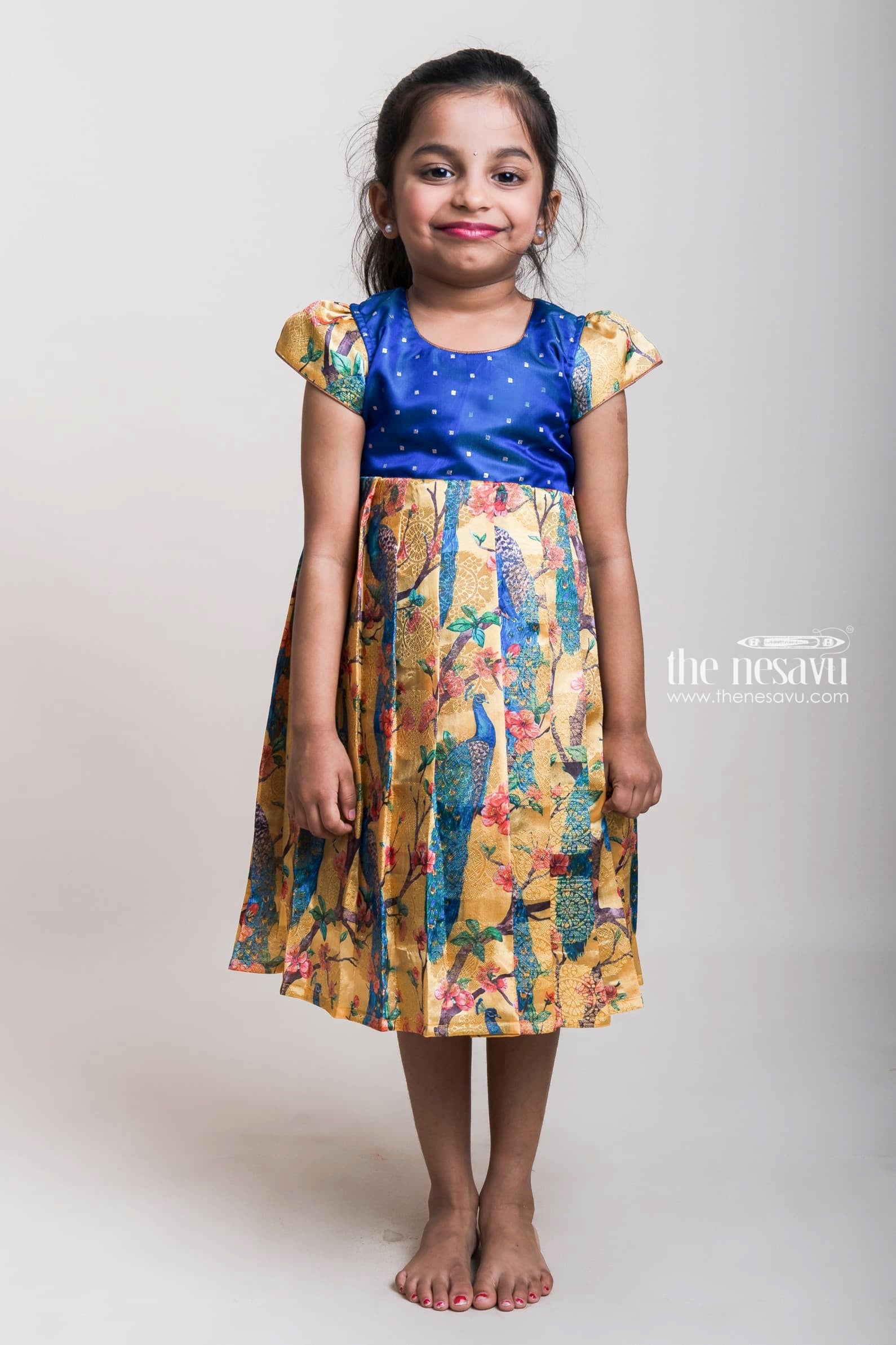 Blue and Pink Handloom Ikat Cotton Frock – Hibisco Girls Exclusive Skin  Friendly Clothing Store