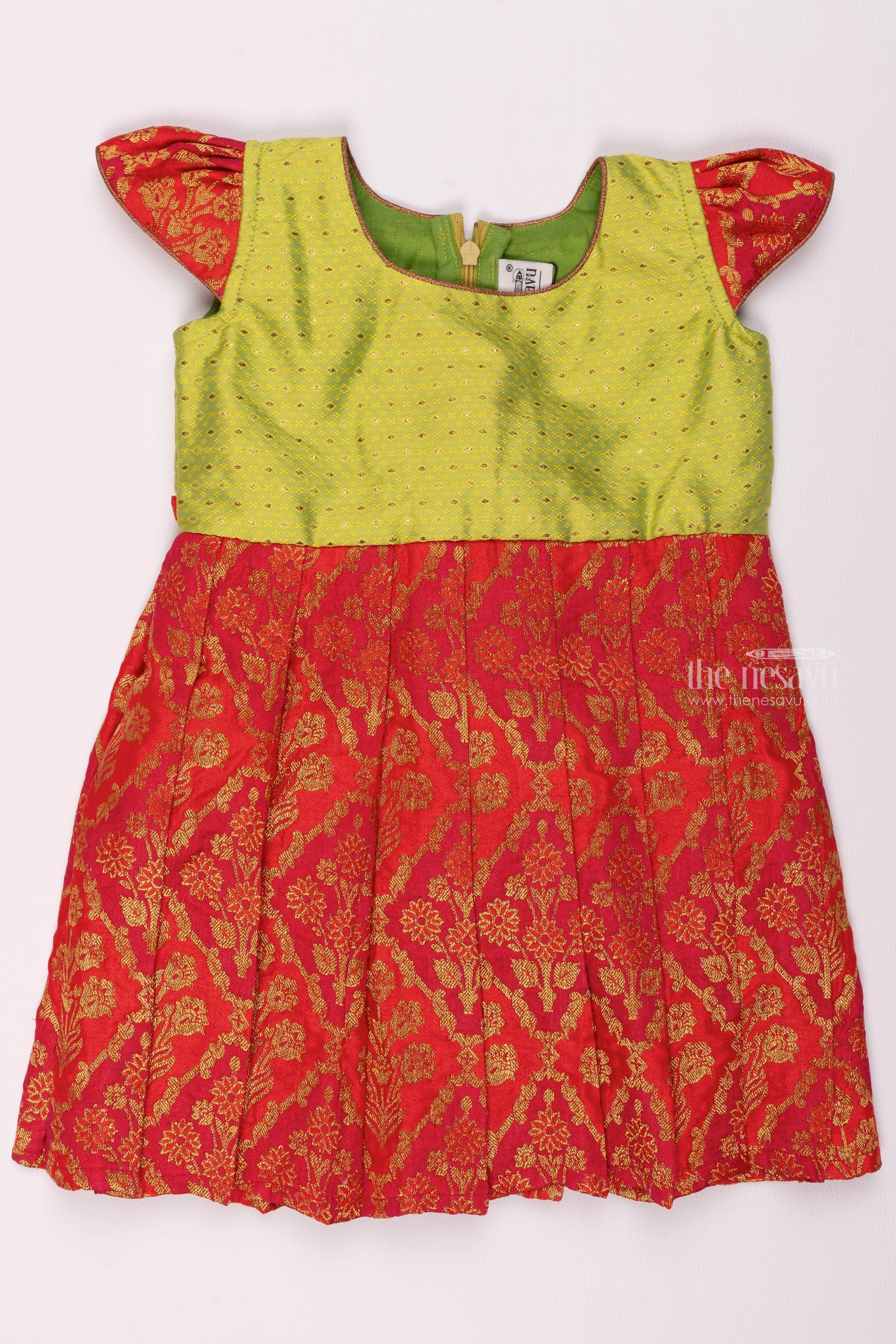 Green and Pink Wedding Wear Baby Frocks at Rs 3000 in Hyderabad | ID:  22889391597