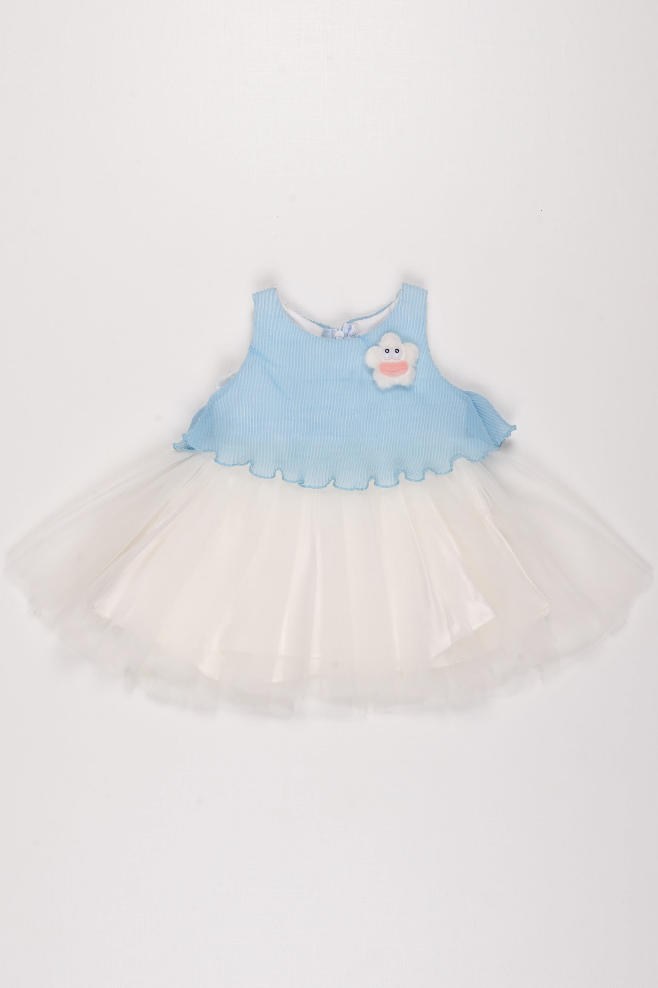 Buy Sky Blue Fluffy Net Gown for Girls – Mumkins