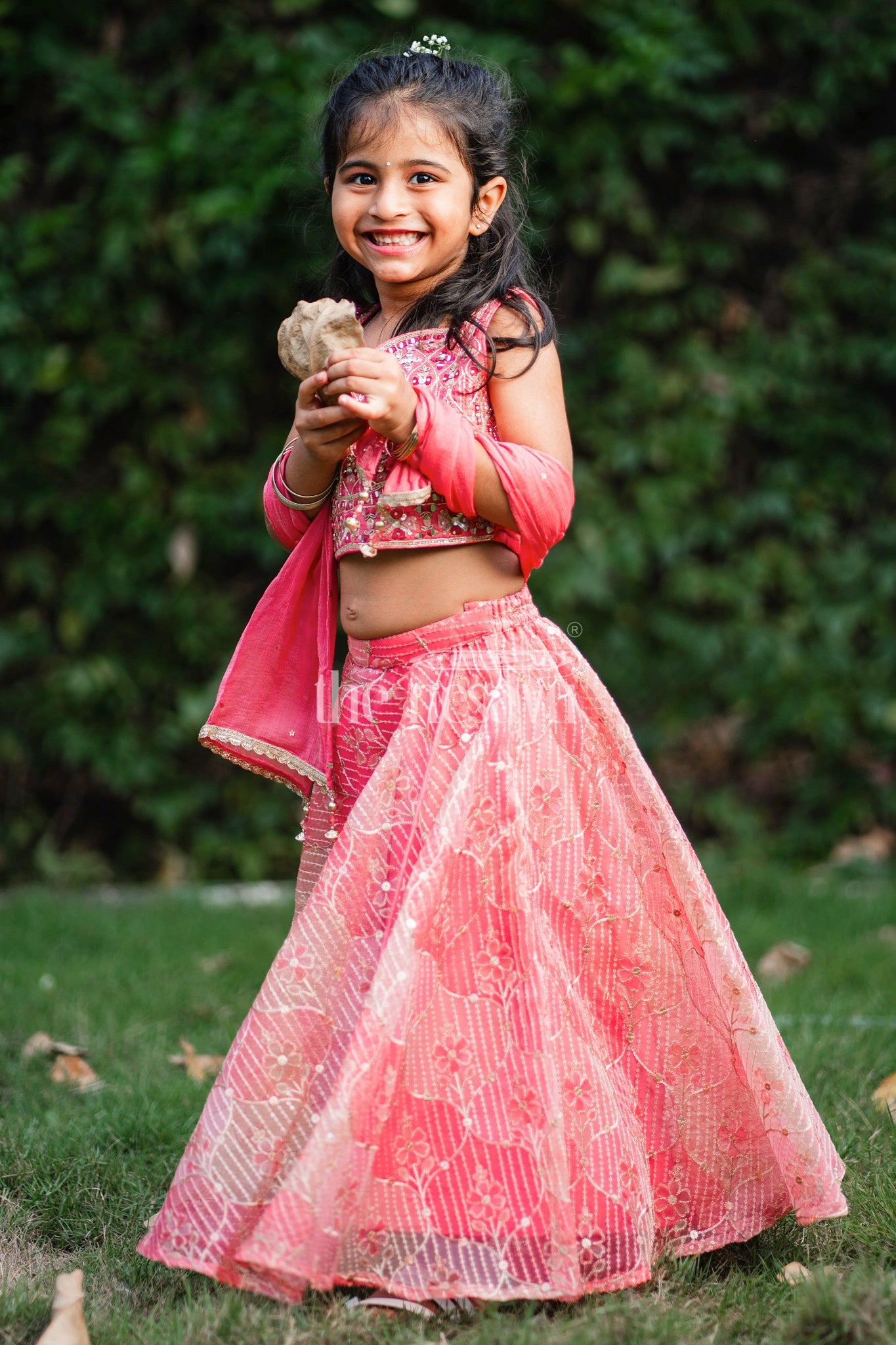 Twisha Indian Girls Lehenga Top and Skirt offers ~ 6-7years