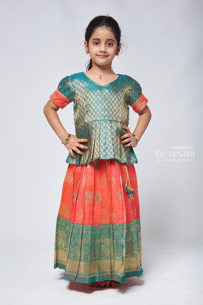 Latest Pattu Langa Voni Designs for Girls | Pattu Half Saree Designs | Kids  Party Wear Lehengas 2022 - YouTube