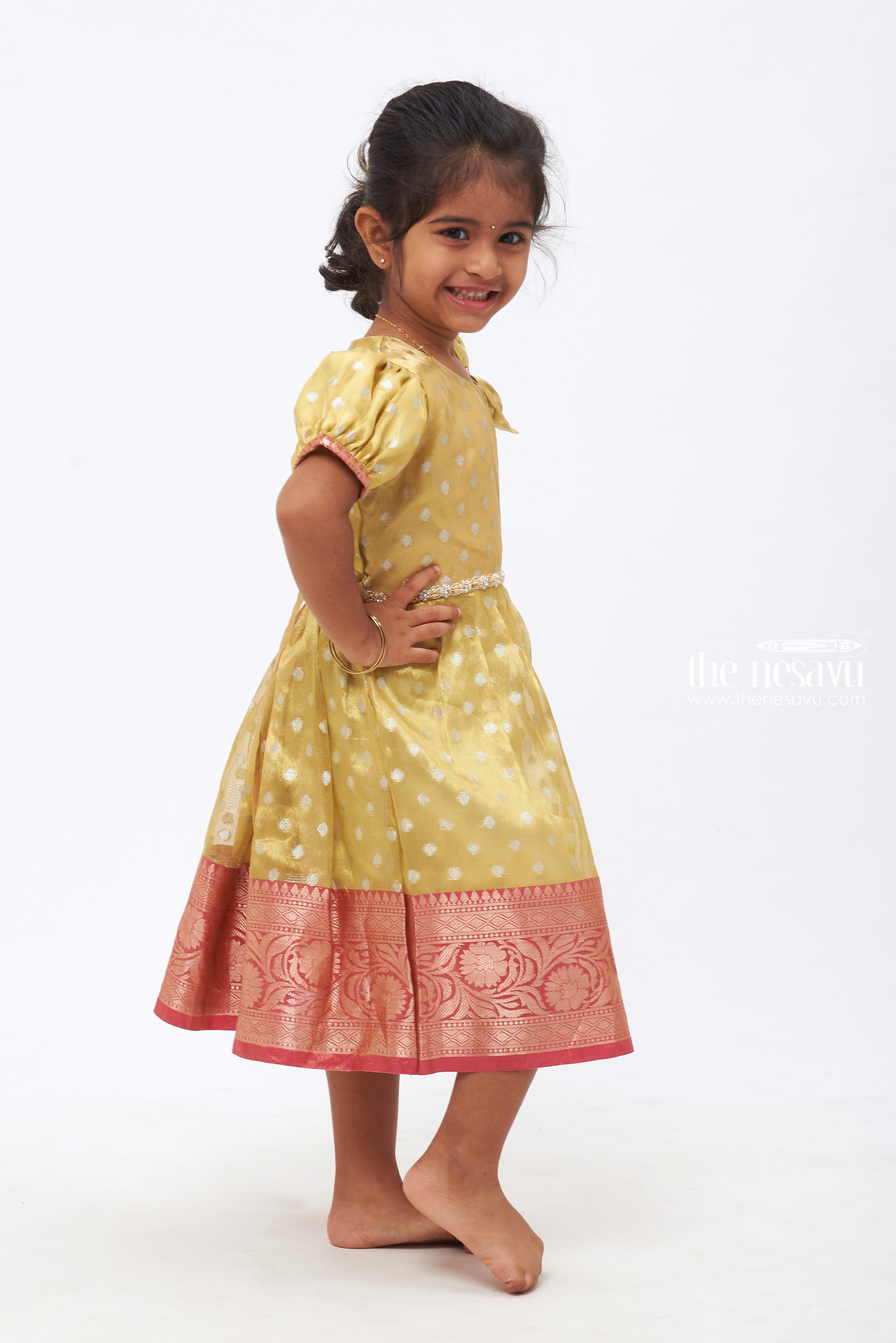 Kids silk outlet frock