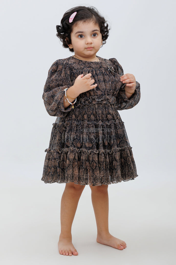 The Nesavu Baby Fancy Frock Trendy New Fashion Party Frock - Designer Baby Dress with Puff Sleeves Nesavu Trendy New Fashion Party Frock - Nesavu | Designer Baby Dress