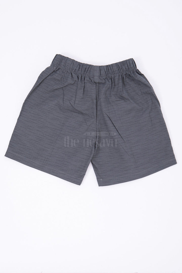 The Nesavu Boys Shorts Vibrant Green Cotton Boys Bermuda Shorts Nesavu Green Cotton Boys Bermuda Shorts with Elastic Waist Back