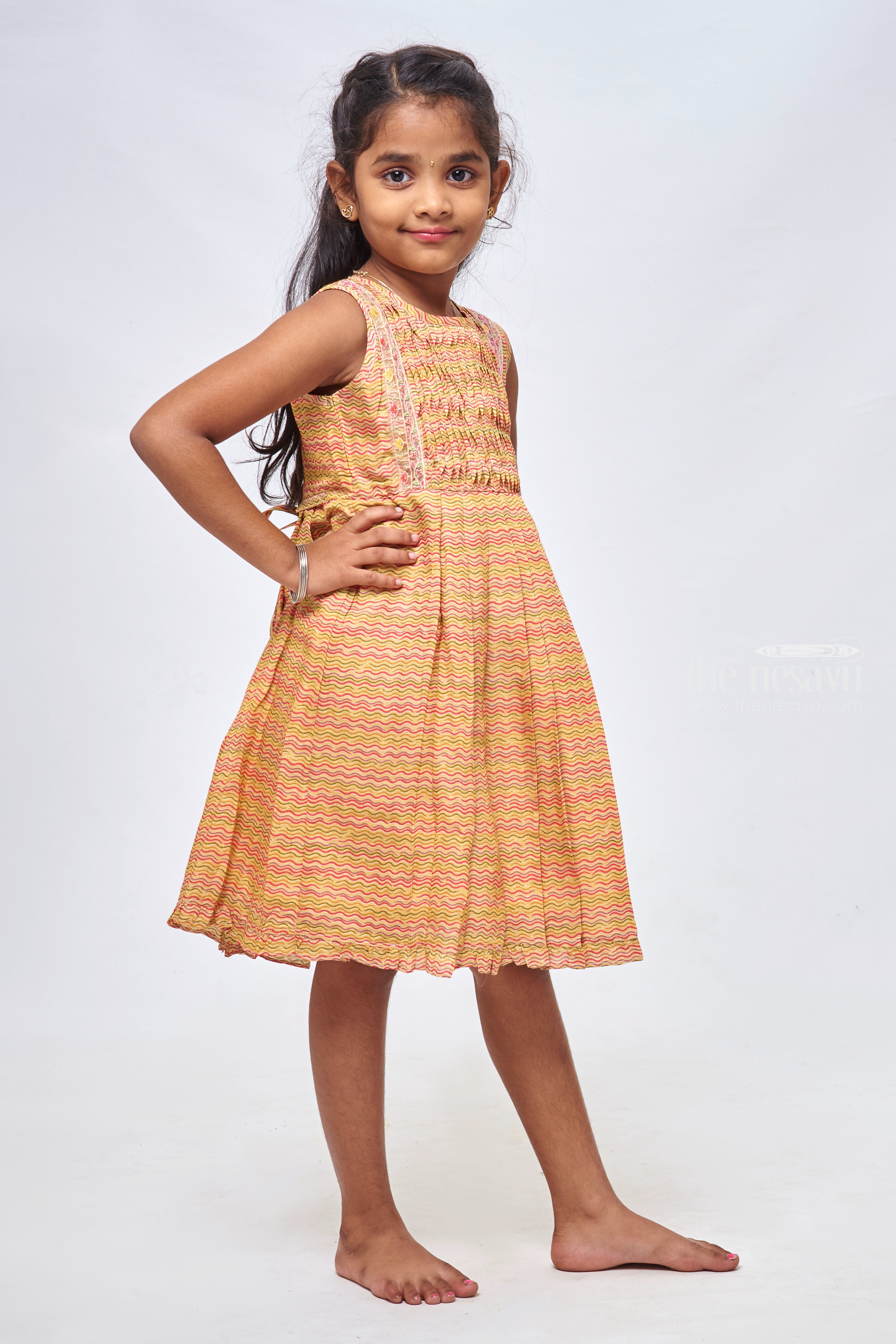 Elegant Maroon Sleeveless Party Frock in Satin – Lagorii Kids