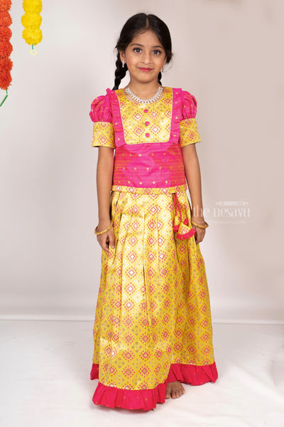 Pattu Pavadai For Girls 