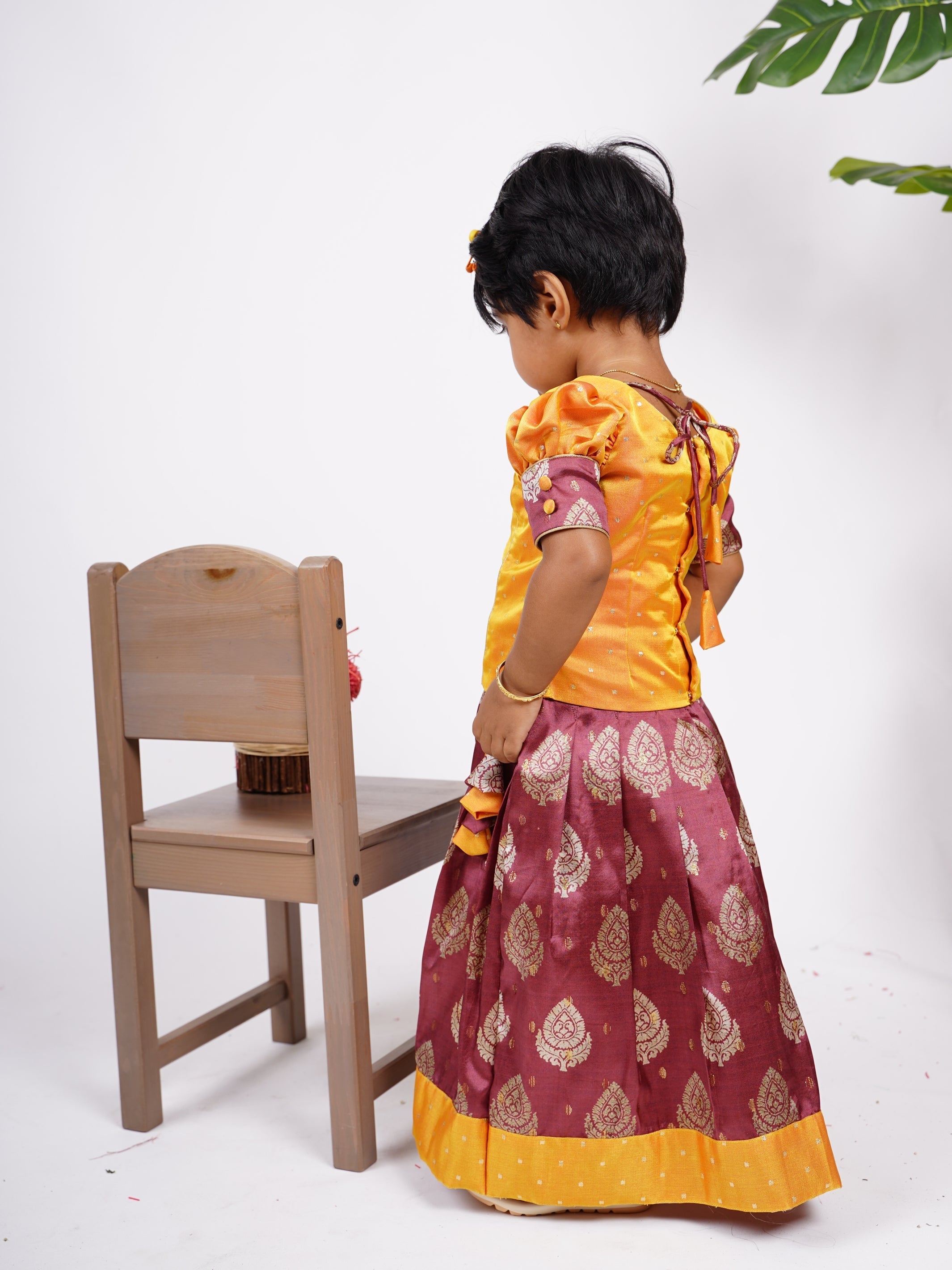 Designer langa blouse hot sale for babies