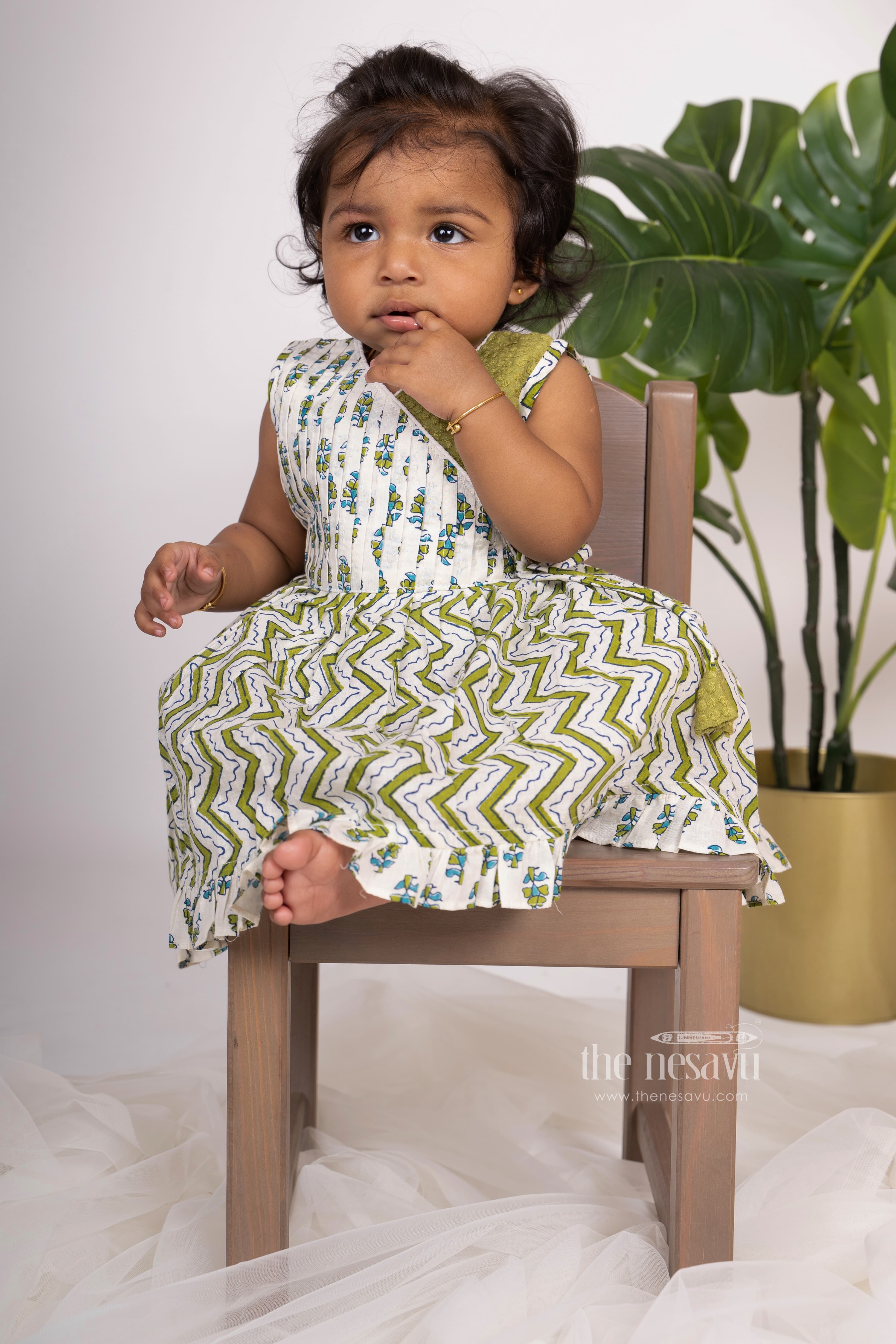 Baby girl 2024 olive green dress