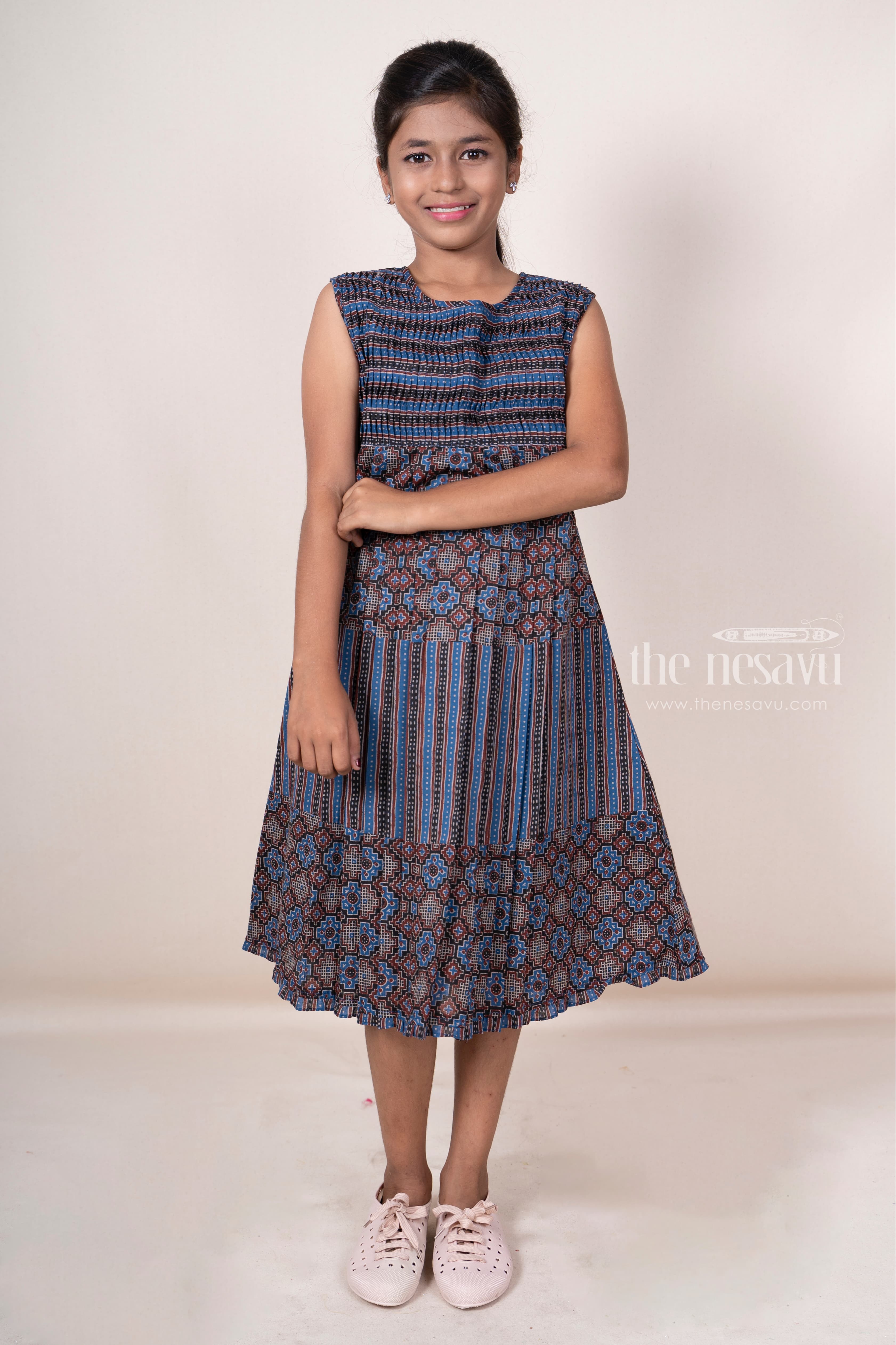 Ikkat Designer Frock For Girls | 6 Year Old Girls Play Wear Ideas | The  Nesavu – The Nesavu