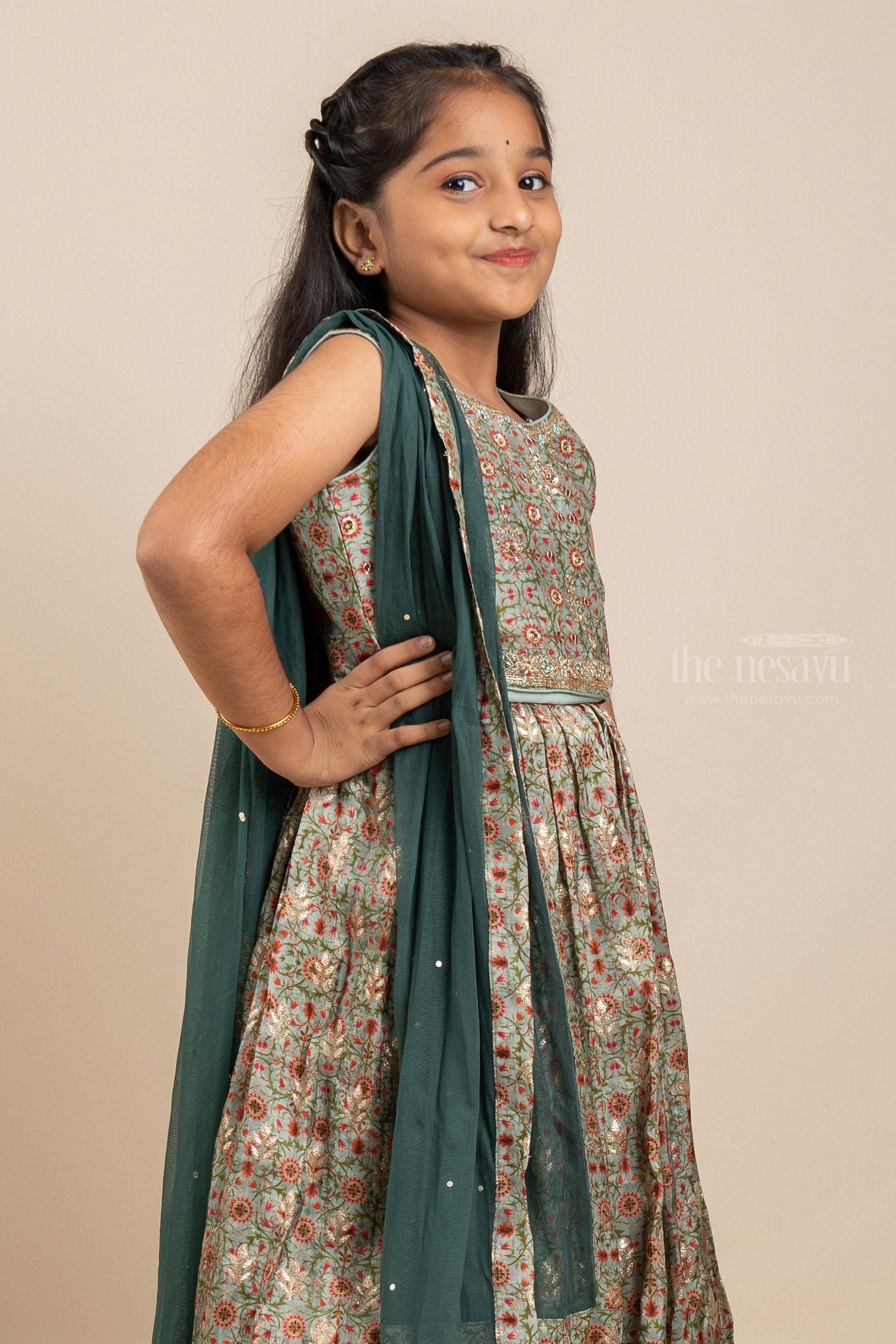 Silk Printed Girls Lehenga Choli at Rs 899 in Surat | ID: 2850369835848