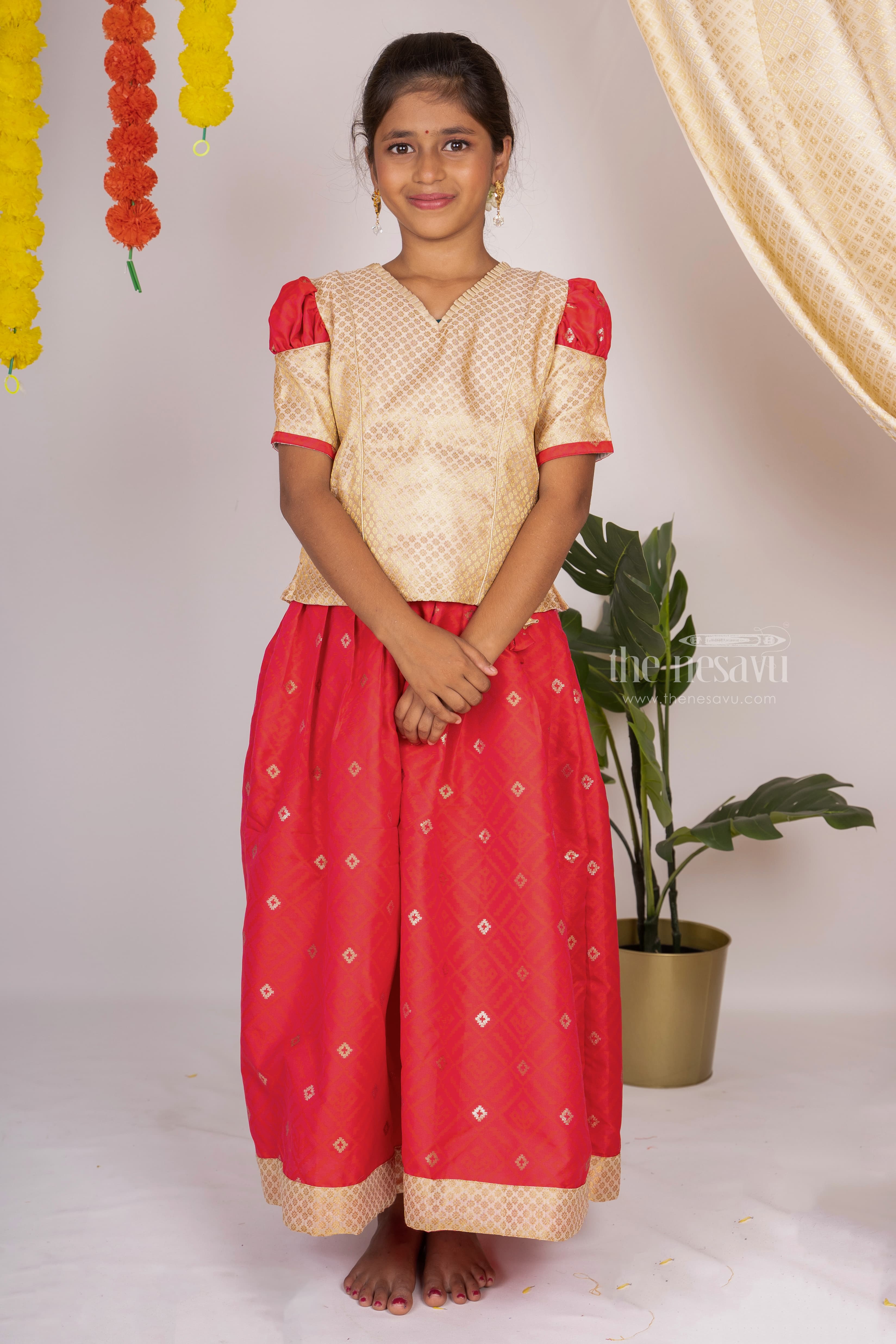 Pattu pavadai top clearance designs