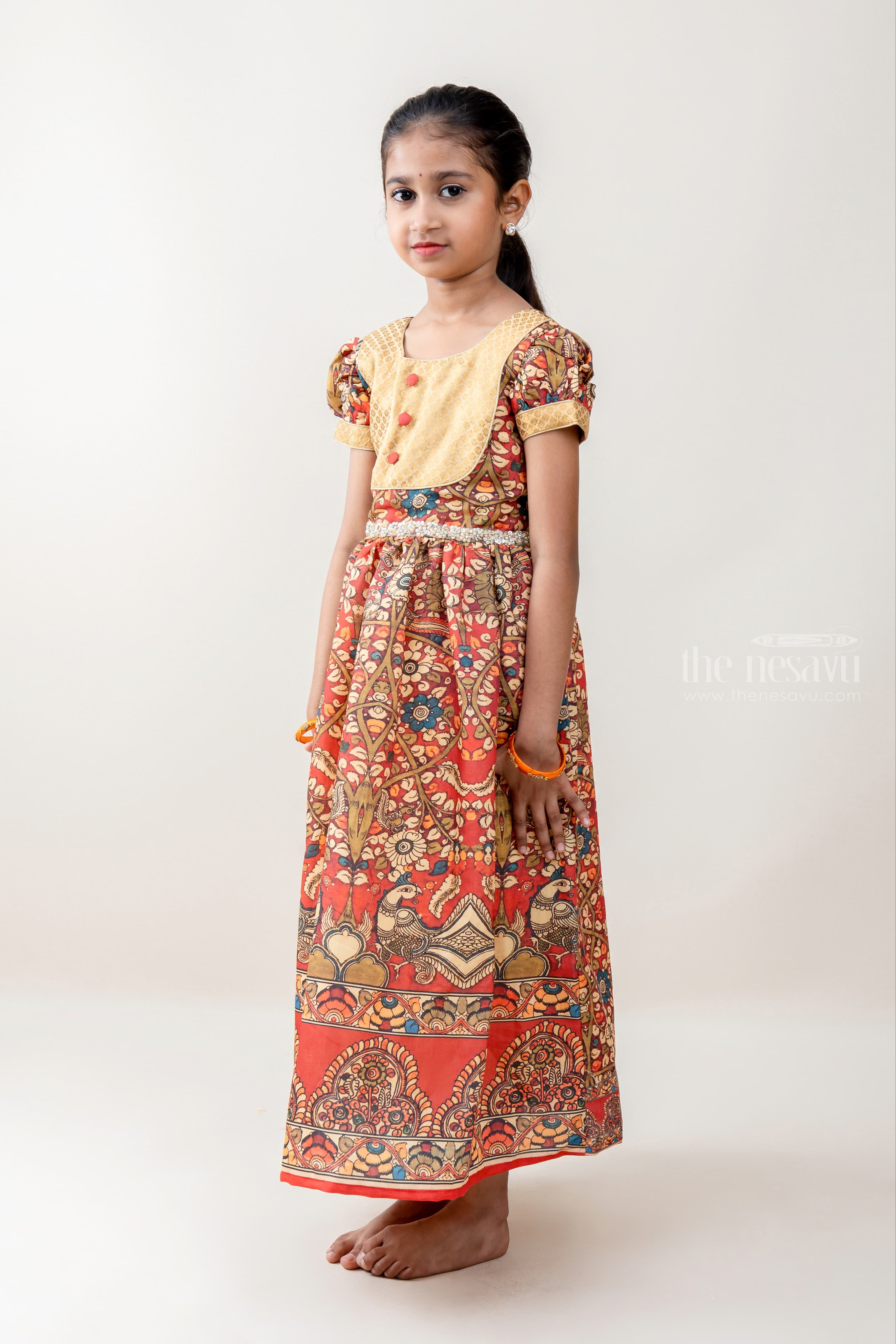 Kalamkari Frock for Kids Cutting and Stitching-Tamil(DIY) - YouTube