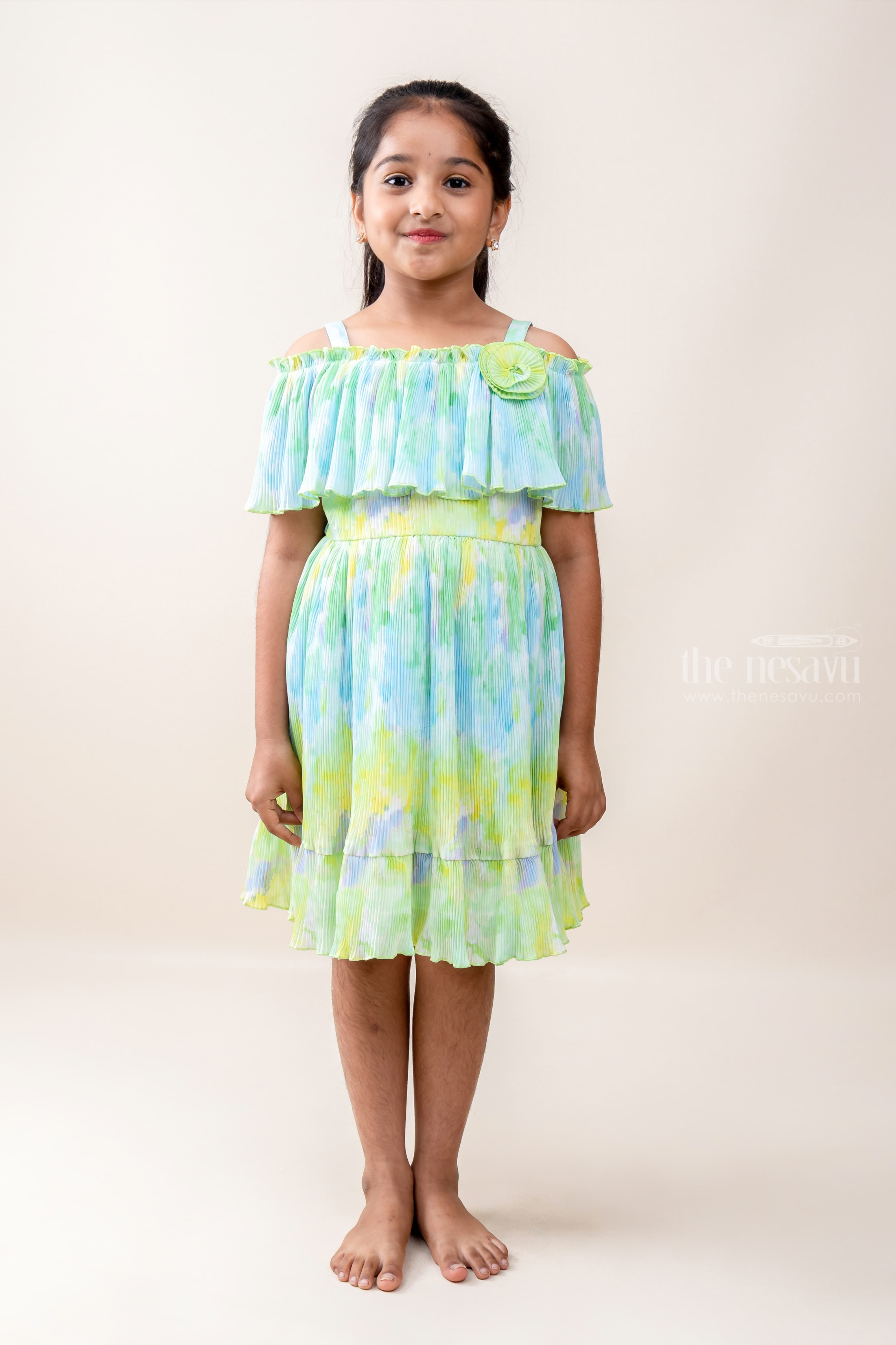 Little Girl Dinosaur Allover Flutter Sleeve Casual Dresses - Temu Cyprus