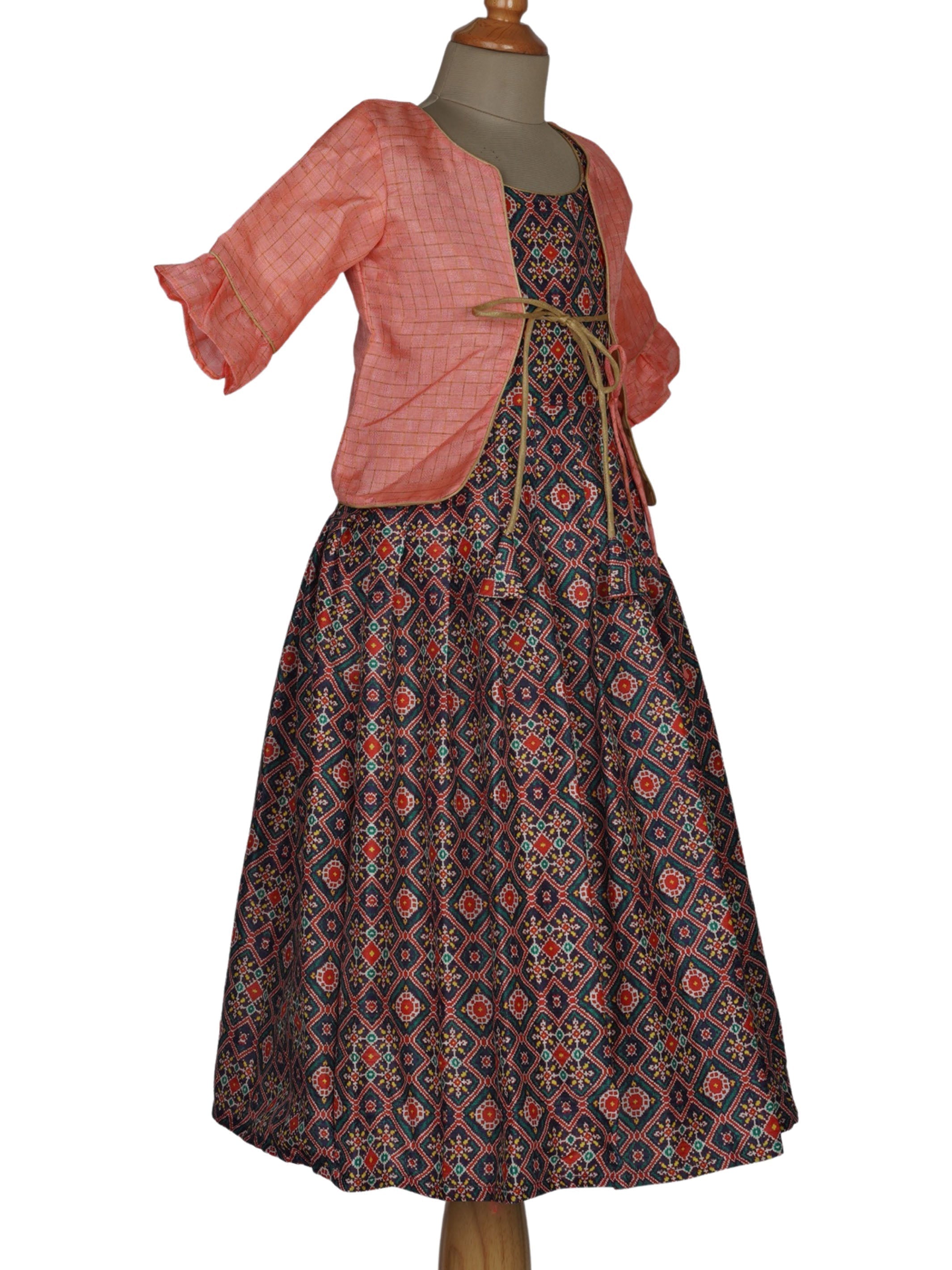 Gorgeous Printed Cotton Frock Dress Gown With Crosia Design Jacket - Etsy  New Zealand